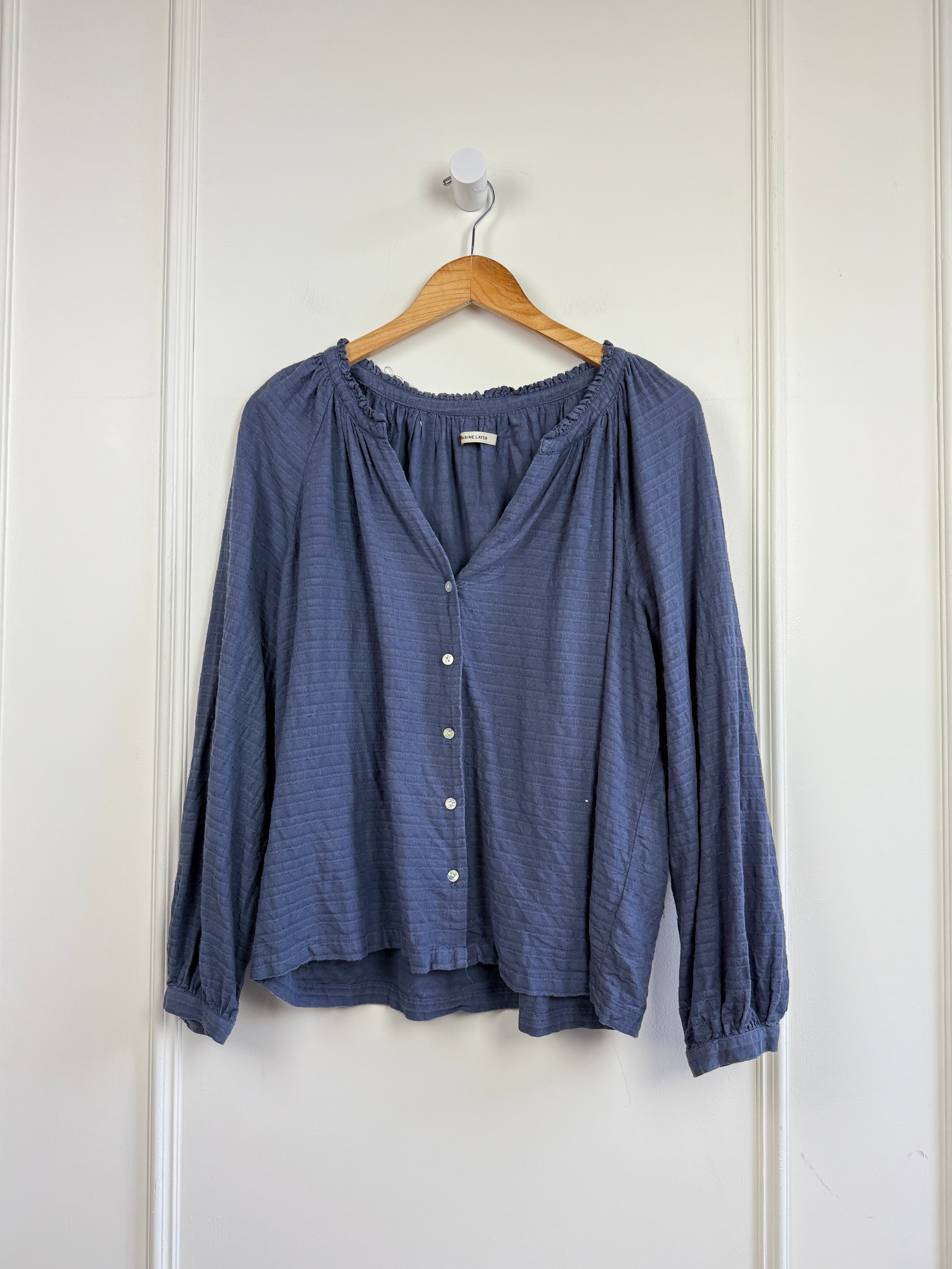 Marine Layer Blue Blouse (M)