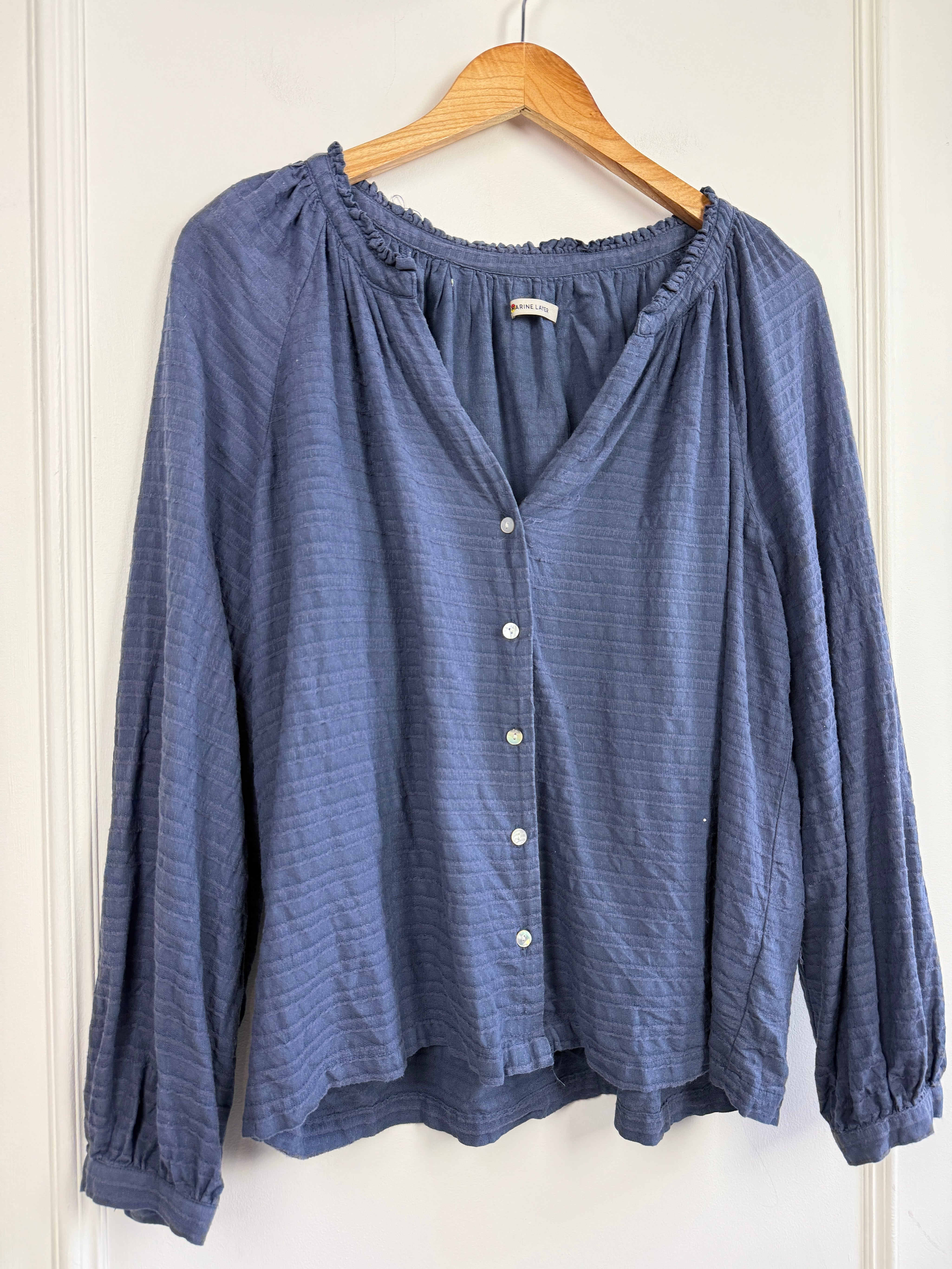 Marine Layer Blue Blouse (M)