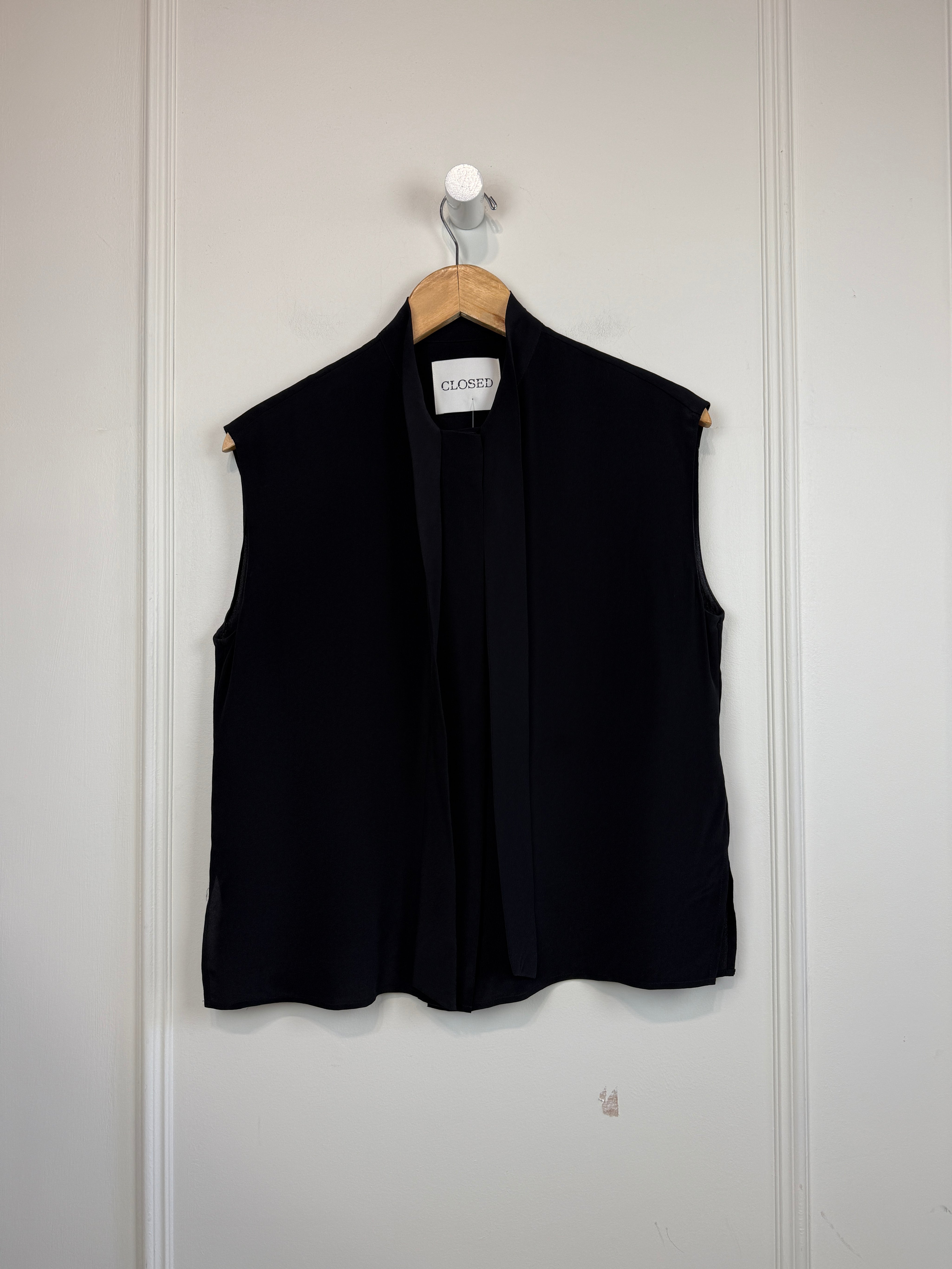 Closed Black Silk Sleeveless Top (S)
