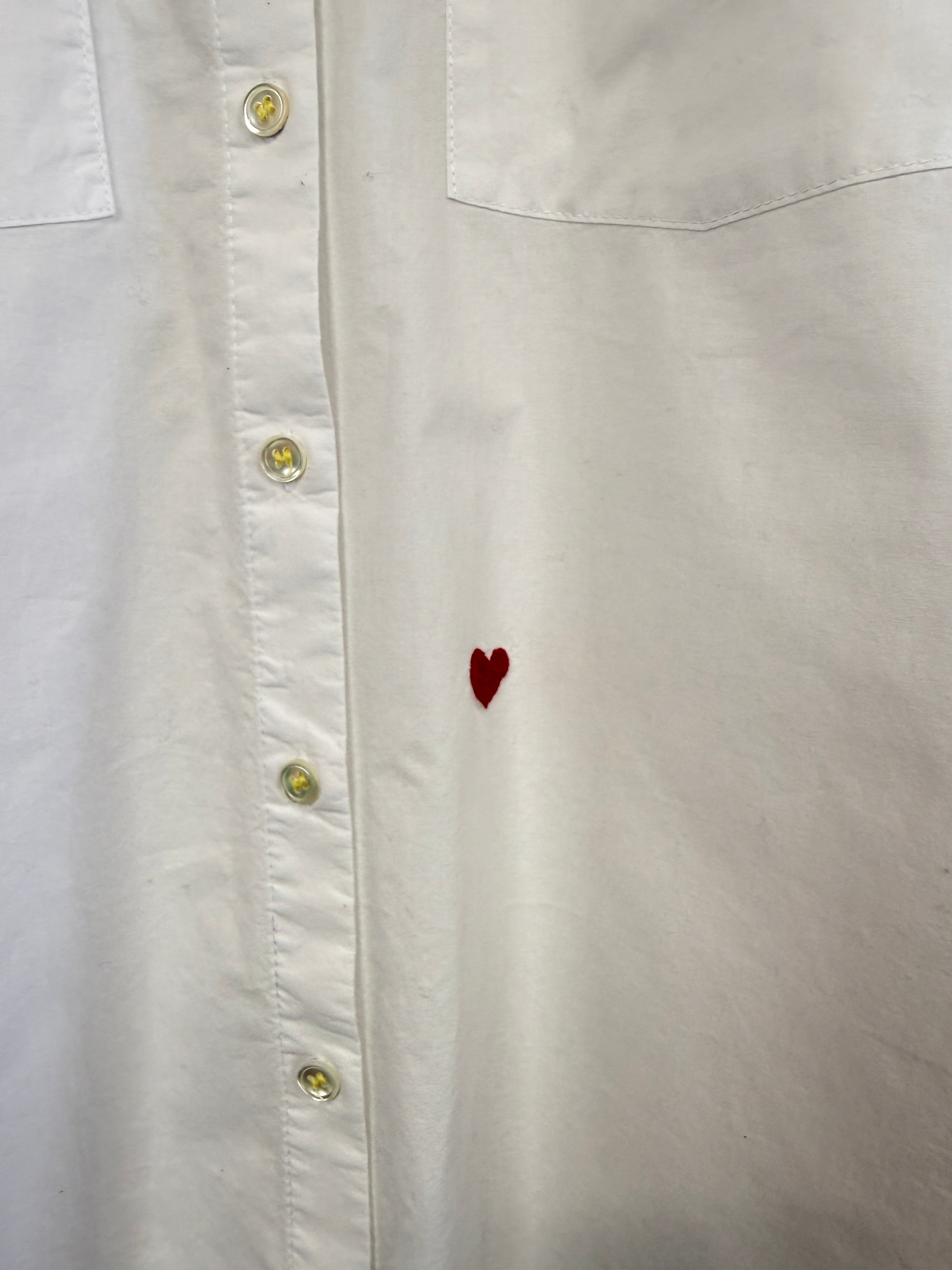 Kerri Rosenthal Mia Heart Patch Pocket Shirt (XS)