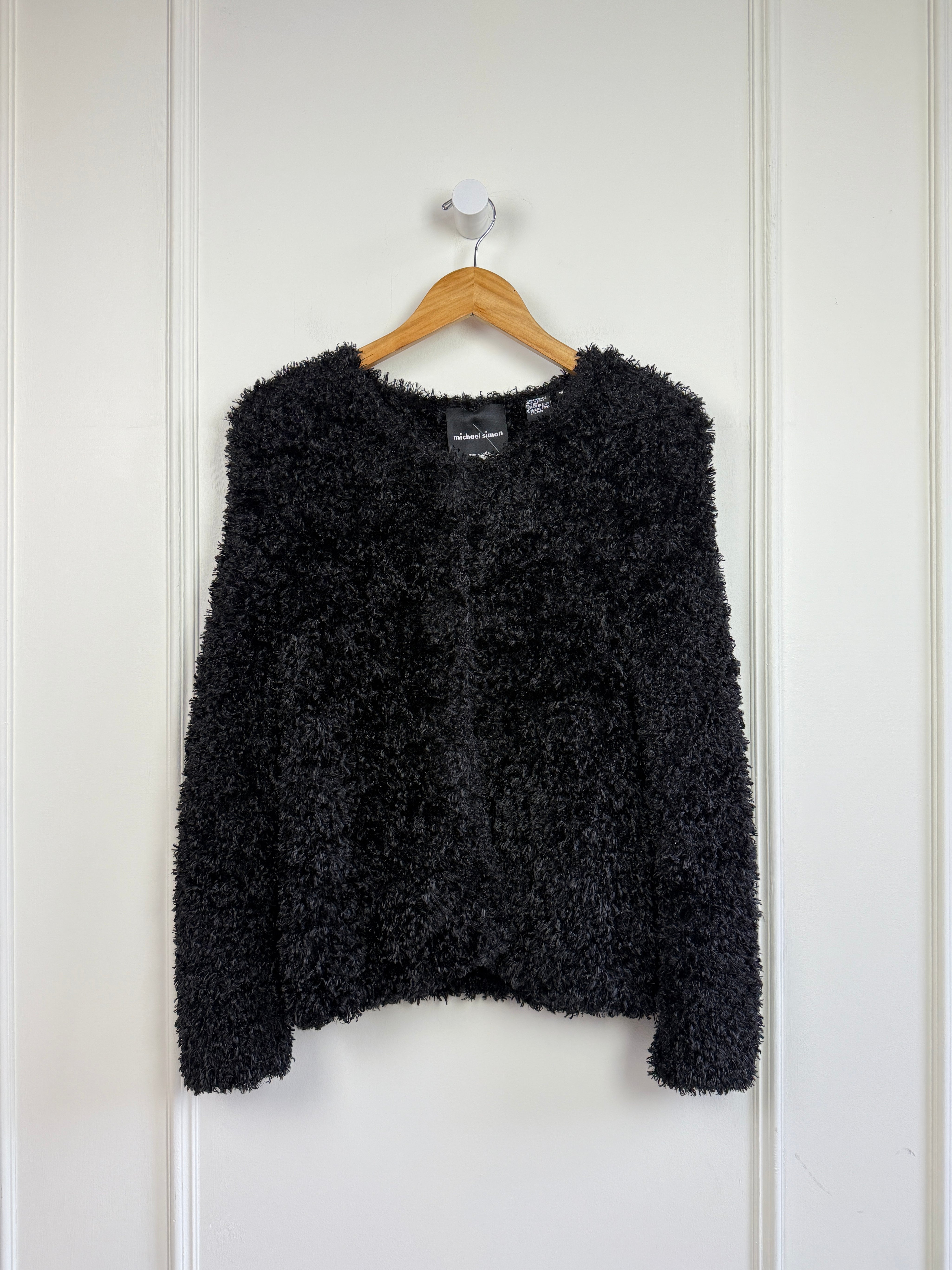 Vintage Michael Simon Fuzzy Coat Cardigan (M)
