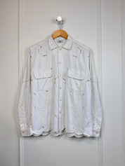 Bode Linen Cutwork Button Down (XS/S)