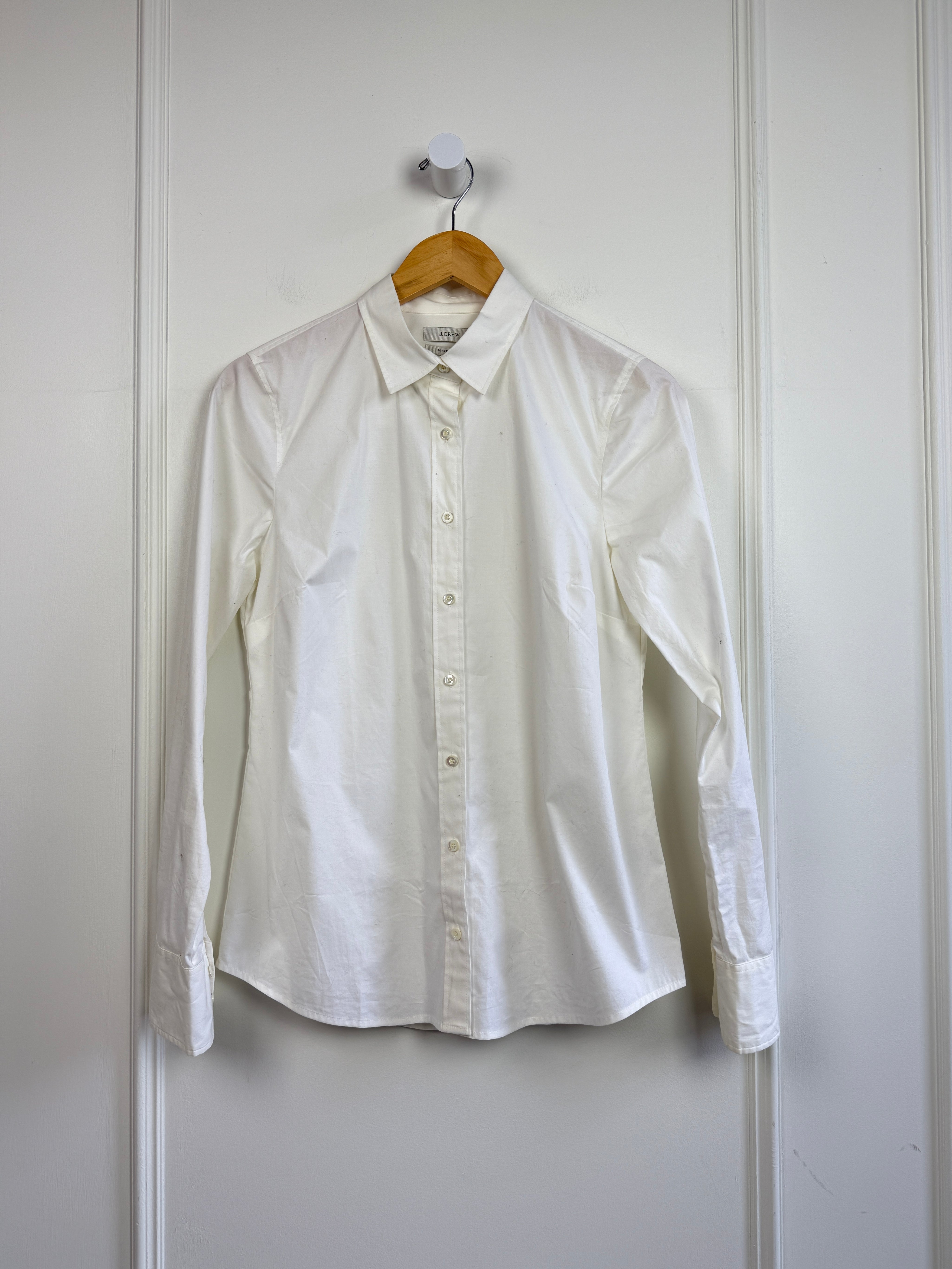 J Crew White Button Up (S)
