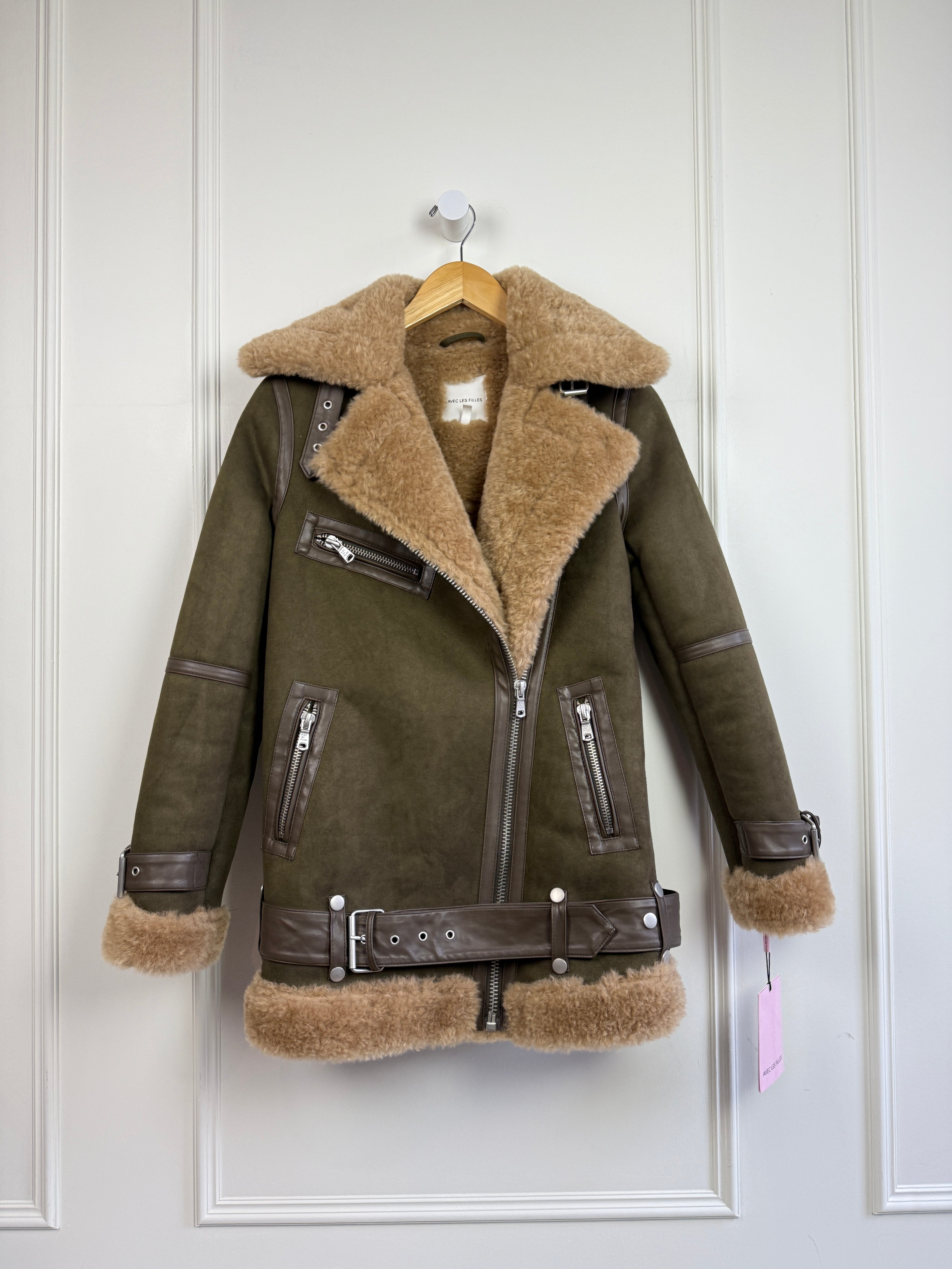 Avec Les Filles Faux Fur Jacket (XXS)