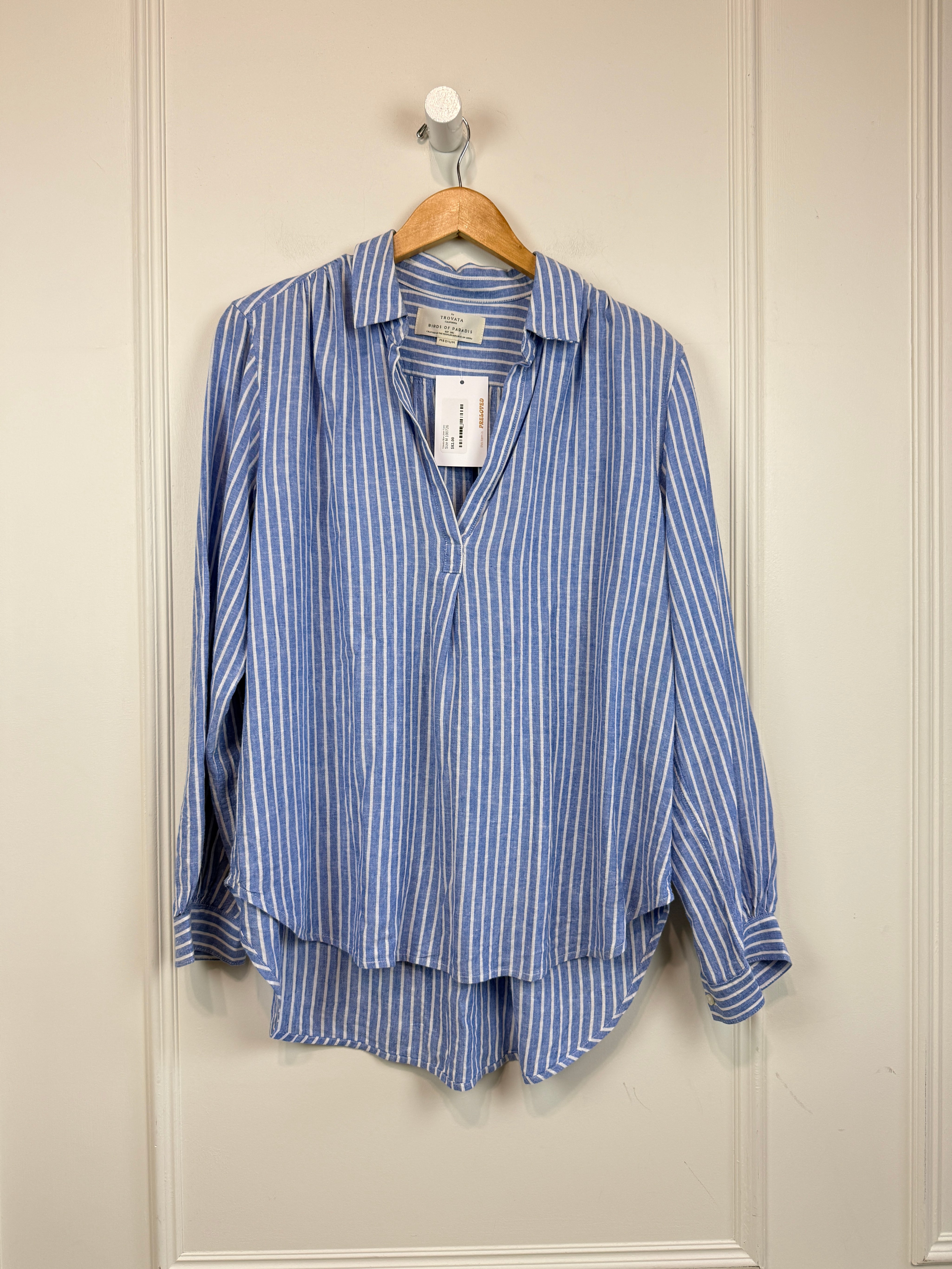 Trovata Blue Linen Tunic (M)