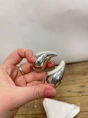 Bottega Veneta Large Drop Earrings - Silver