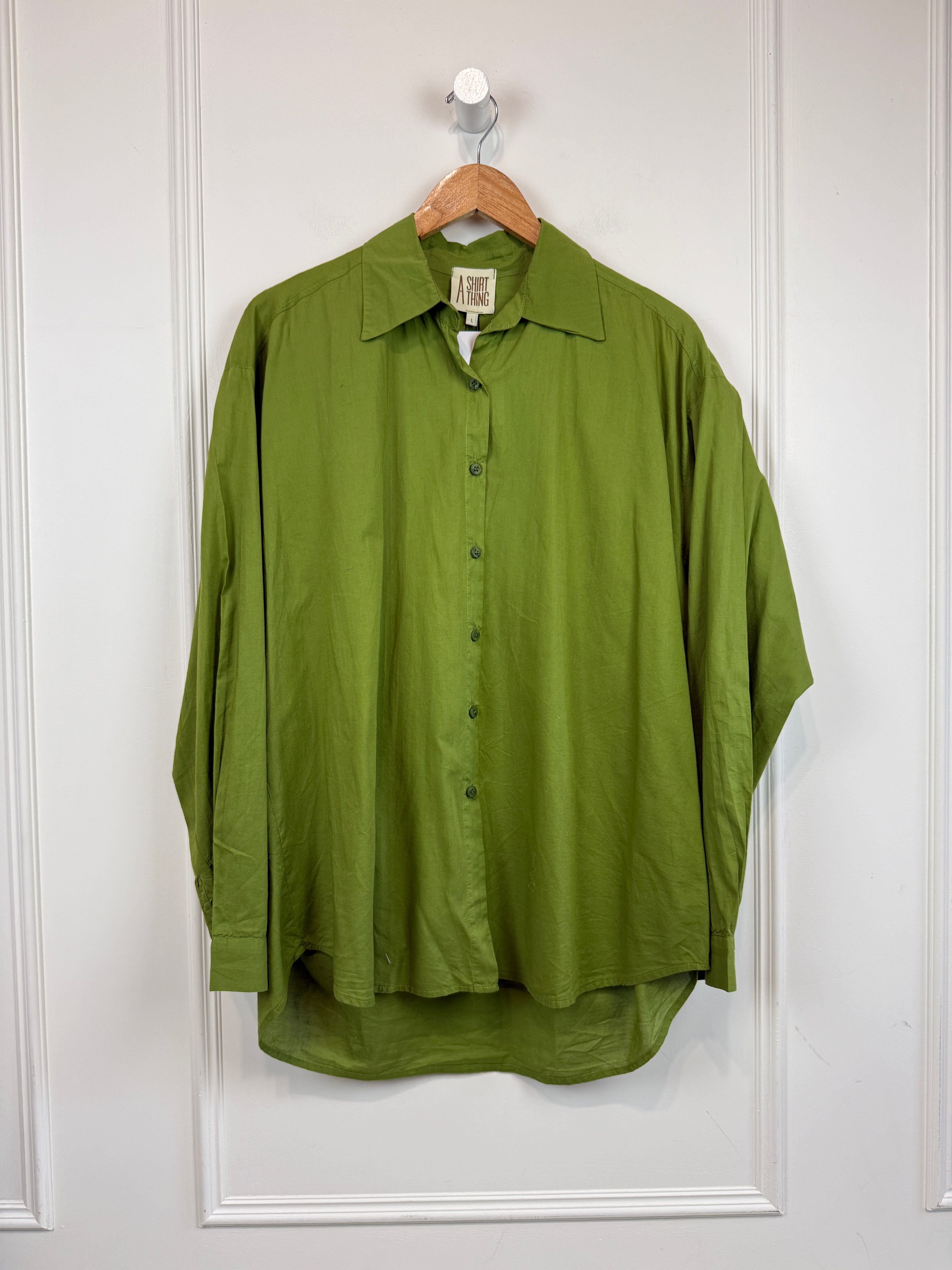 A Shirt Thing Green Button Down (L)