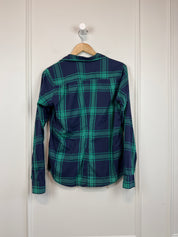 Frank & Eileen Green & Navy "Barry" Plaid Top (S)