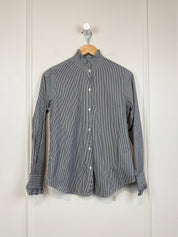 Nili Lotan Striped Ruffle Button Down (XS)
