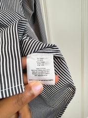 Nili Lotan Striped Ruffle Button Down (XS)