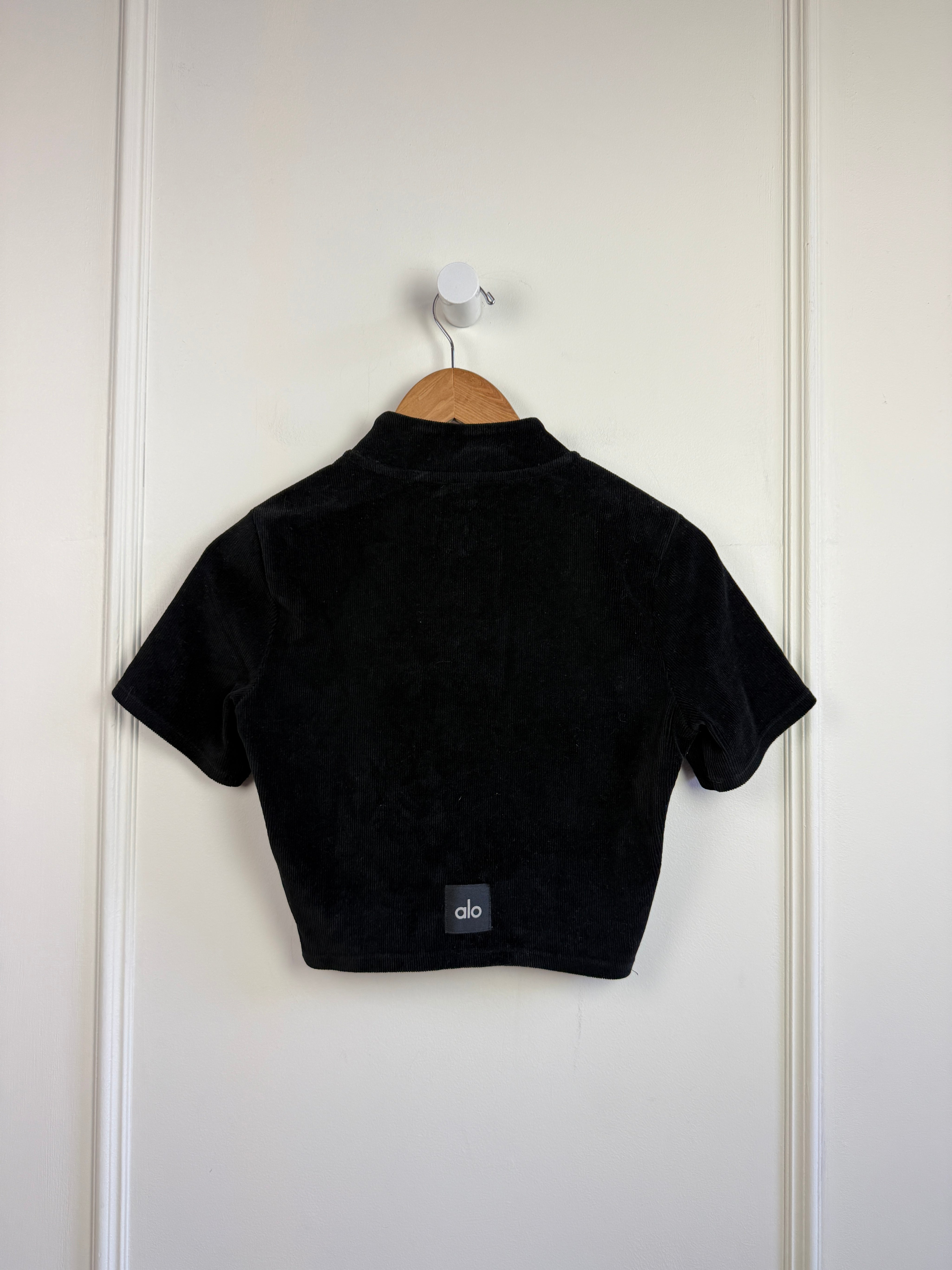 Alo Black Quarter Zip Top (S)