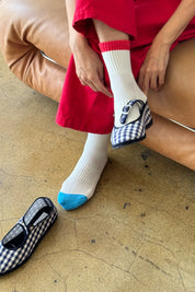 Le Bon Shoppe - Color Block Girlfriend Socks | Blue Red