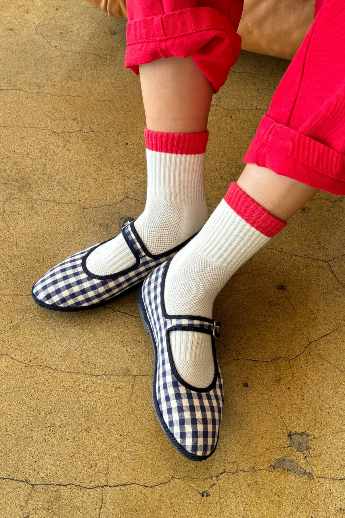 Le Bon Shoppe - Color Block Girlfriend Socks | Blue Red