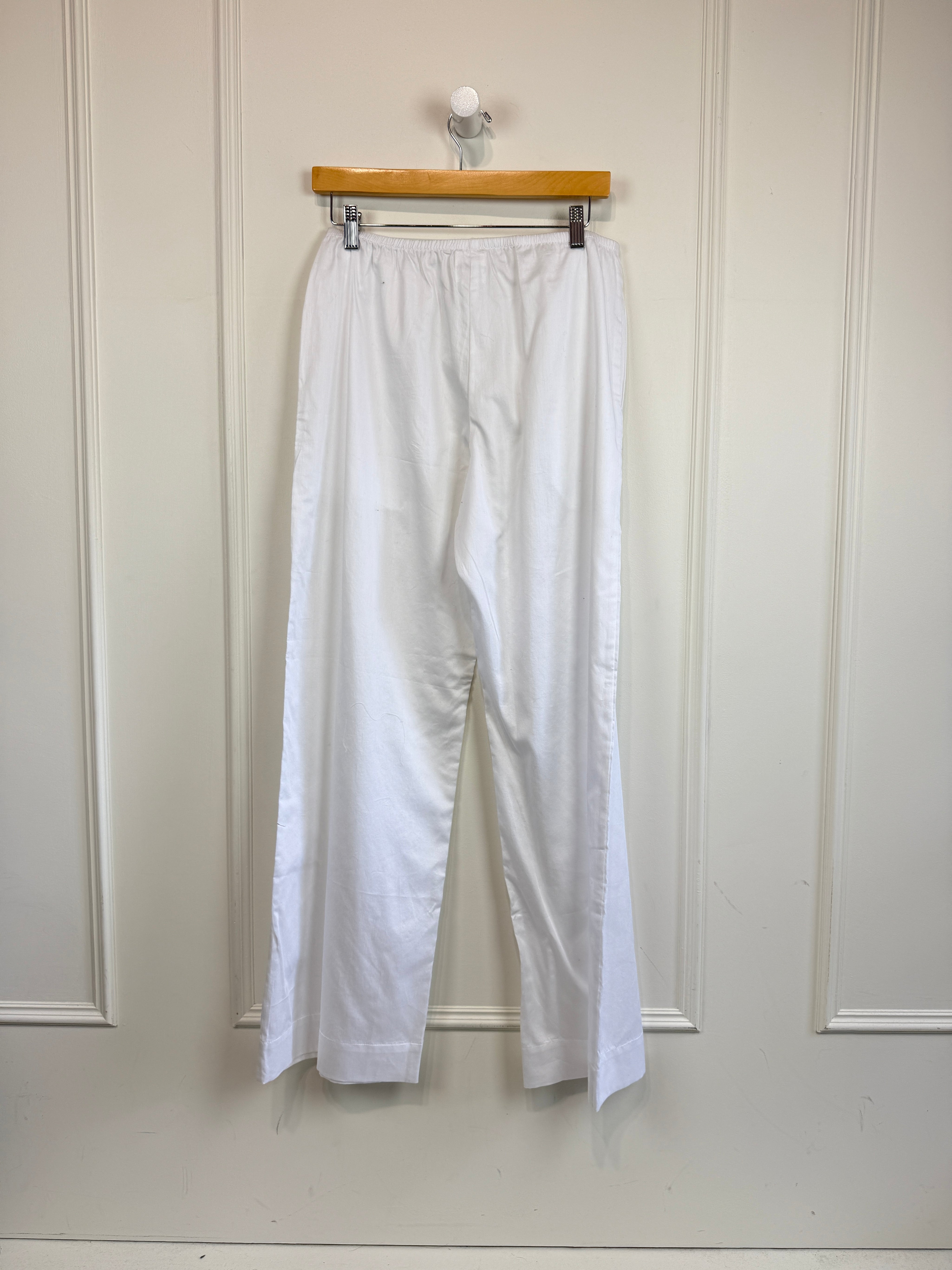 Leset White Poplin Pants (M)
