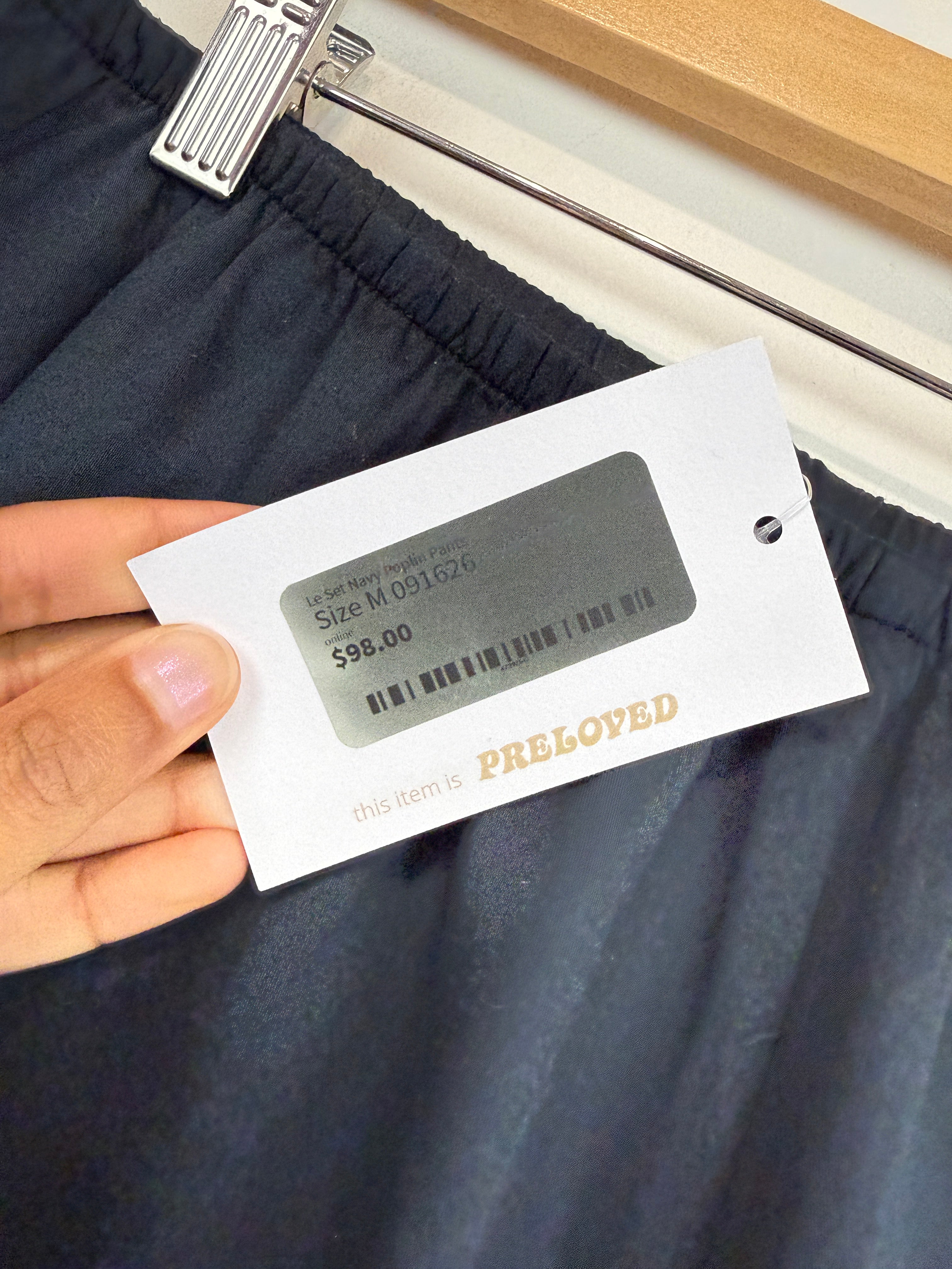 Leset Navy Poplin Pants (M)