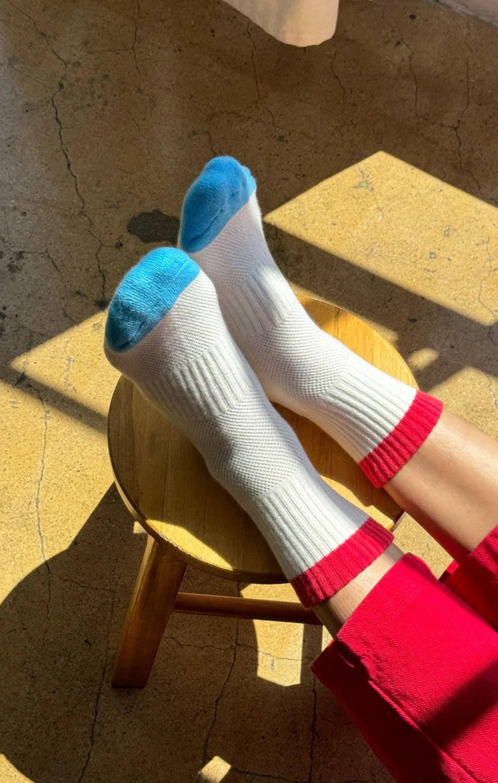 Le Bon Shoppe - Color Block Girlfriend Socks | Blue Red