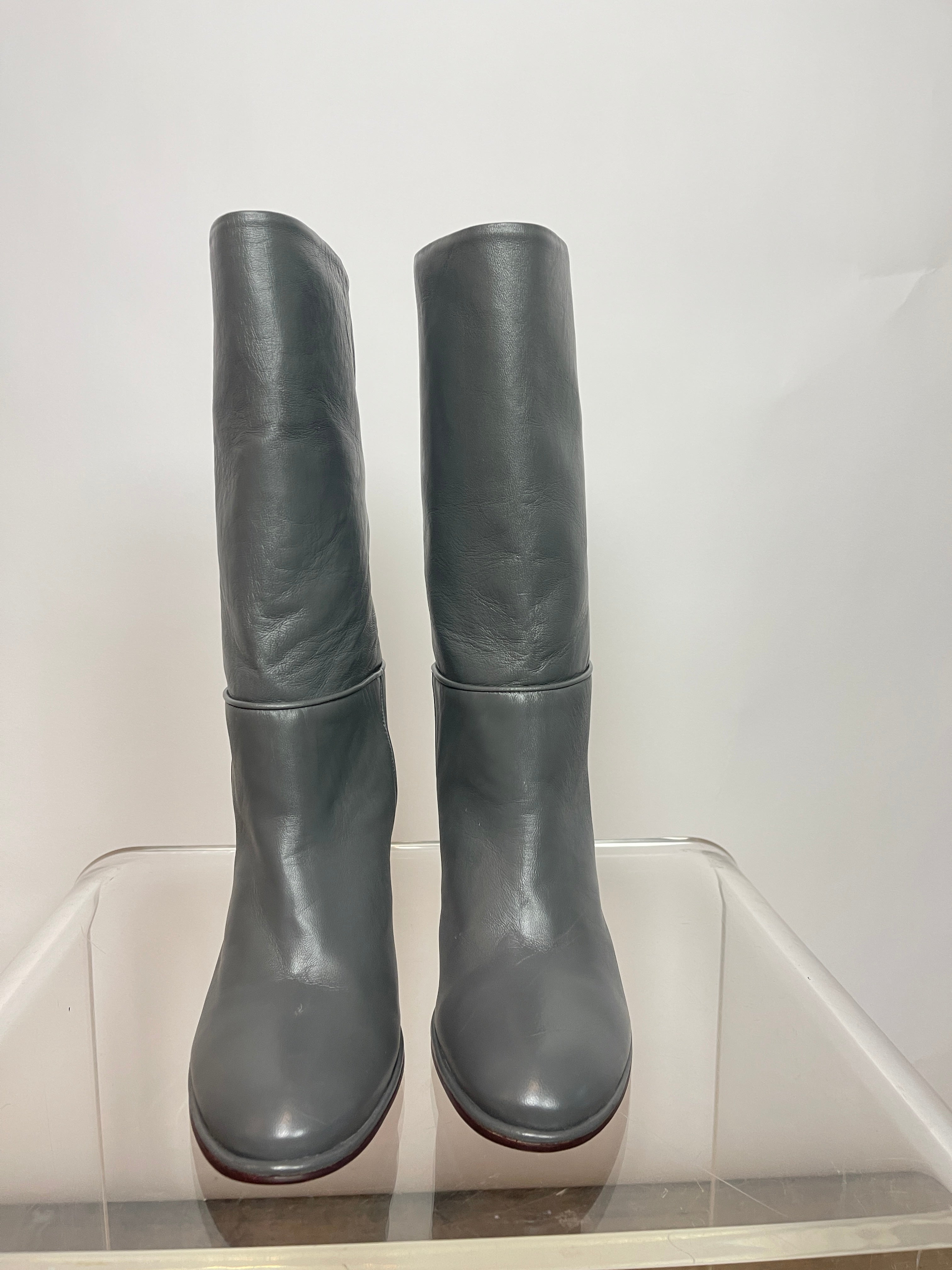 Mari Giudicelli Grey Ankle Boots (39)