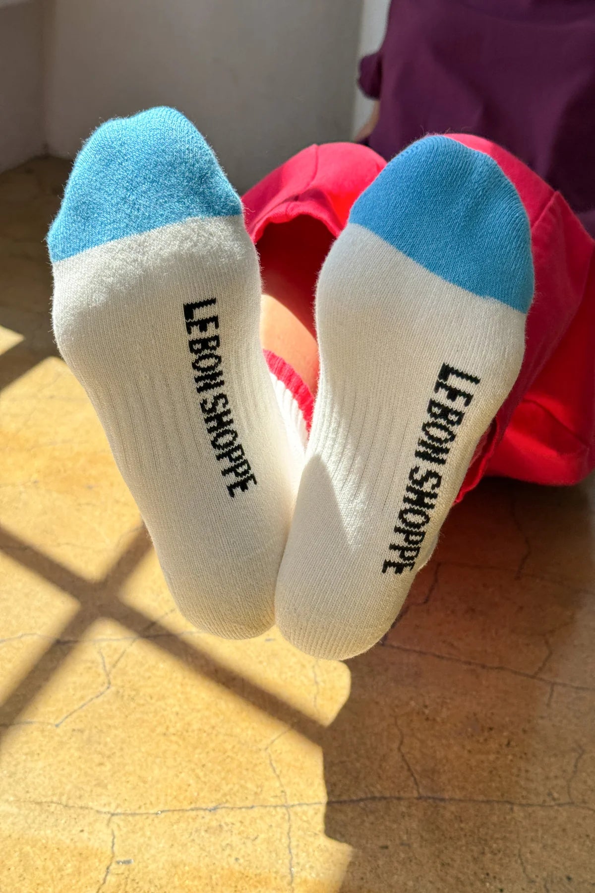 Le Bon Shoppe - Color Block Girlfriend Socks | Blue Red