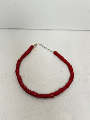 Free People Red Beaded Necklace
