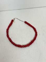 Free People Red Beaded Necklace