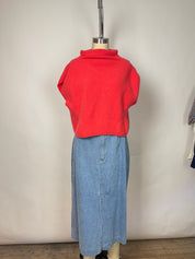 Vintage Denim Midi Skirt (M)