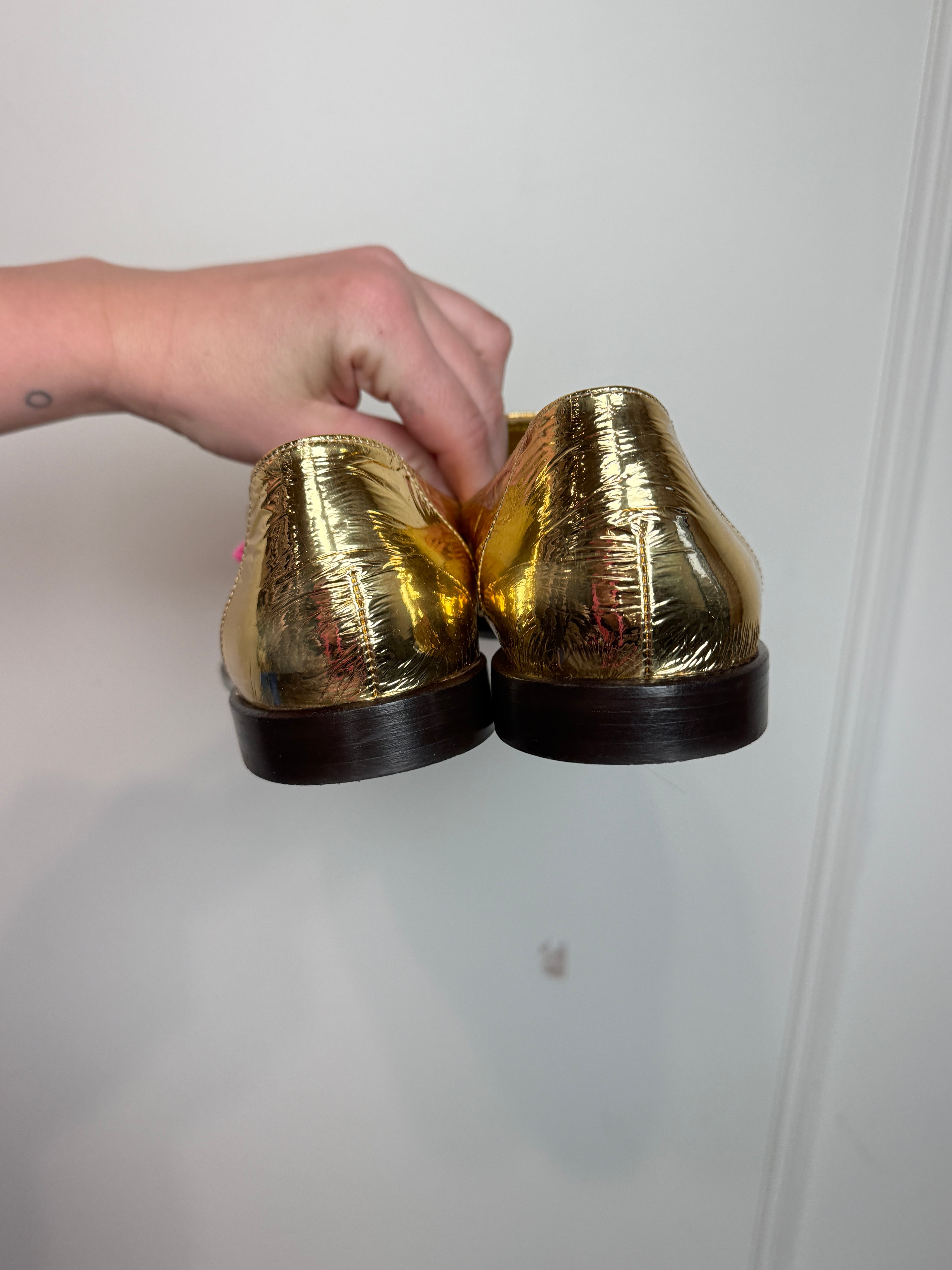 Tibi Nacho Metallic Loafer (40)