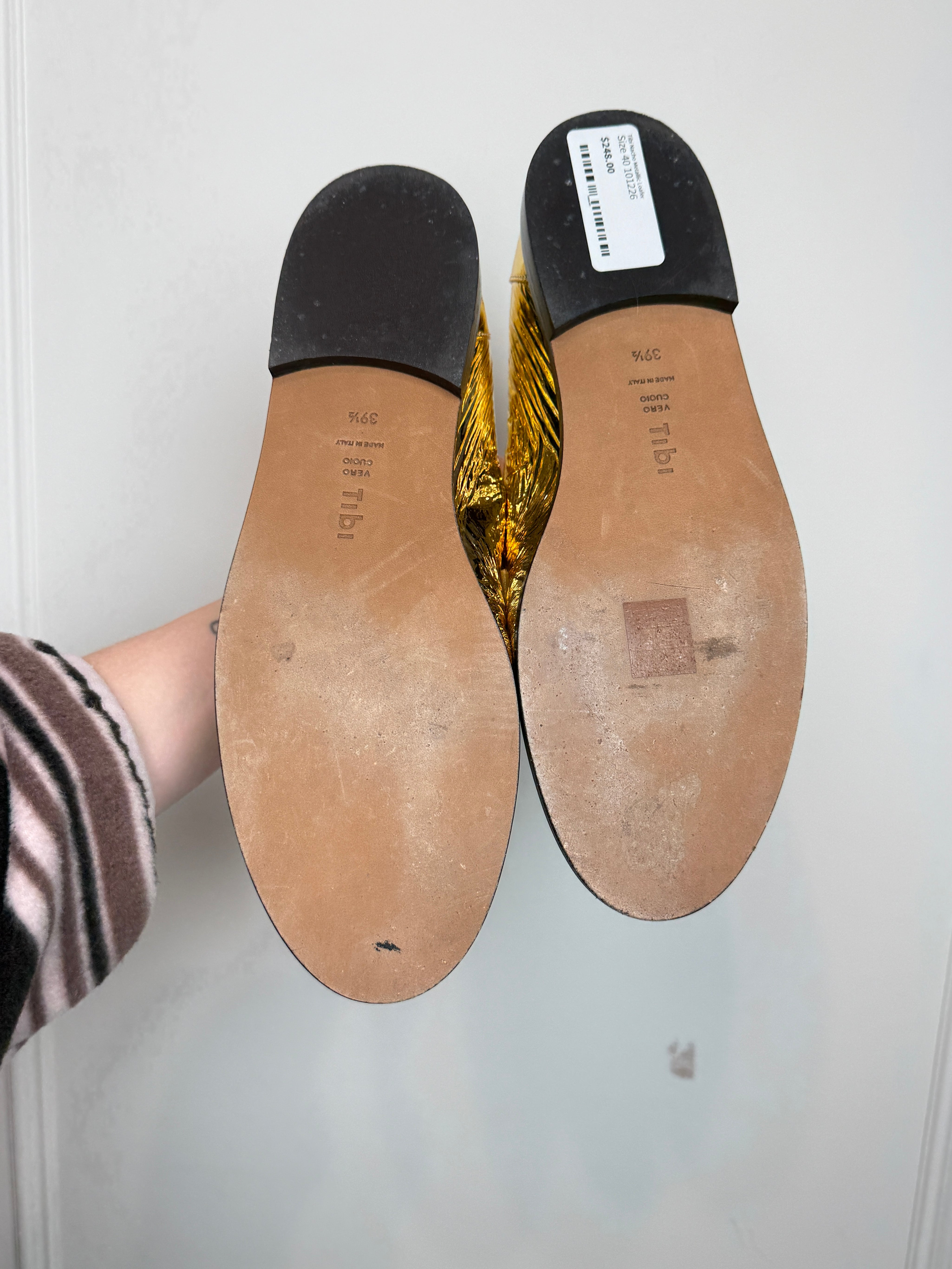 Tibi Nacho Metallic Loafer (40)
