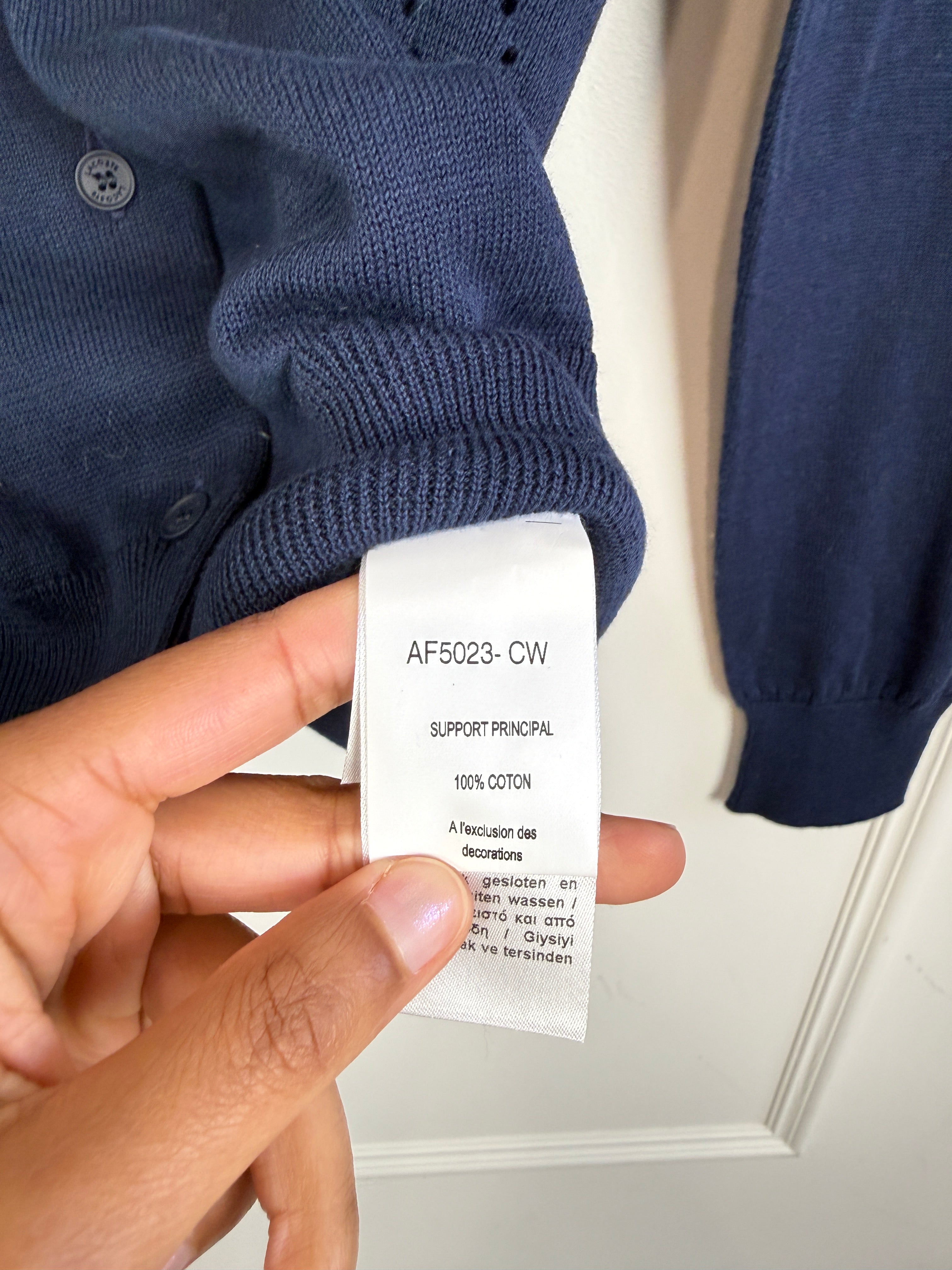 Lacoste Navy Cardigan (S/36)
