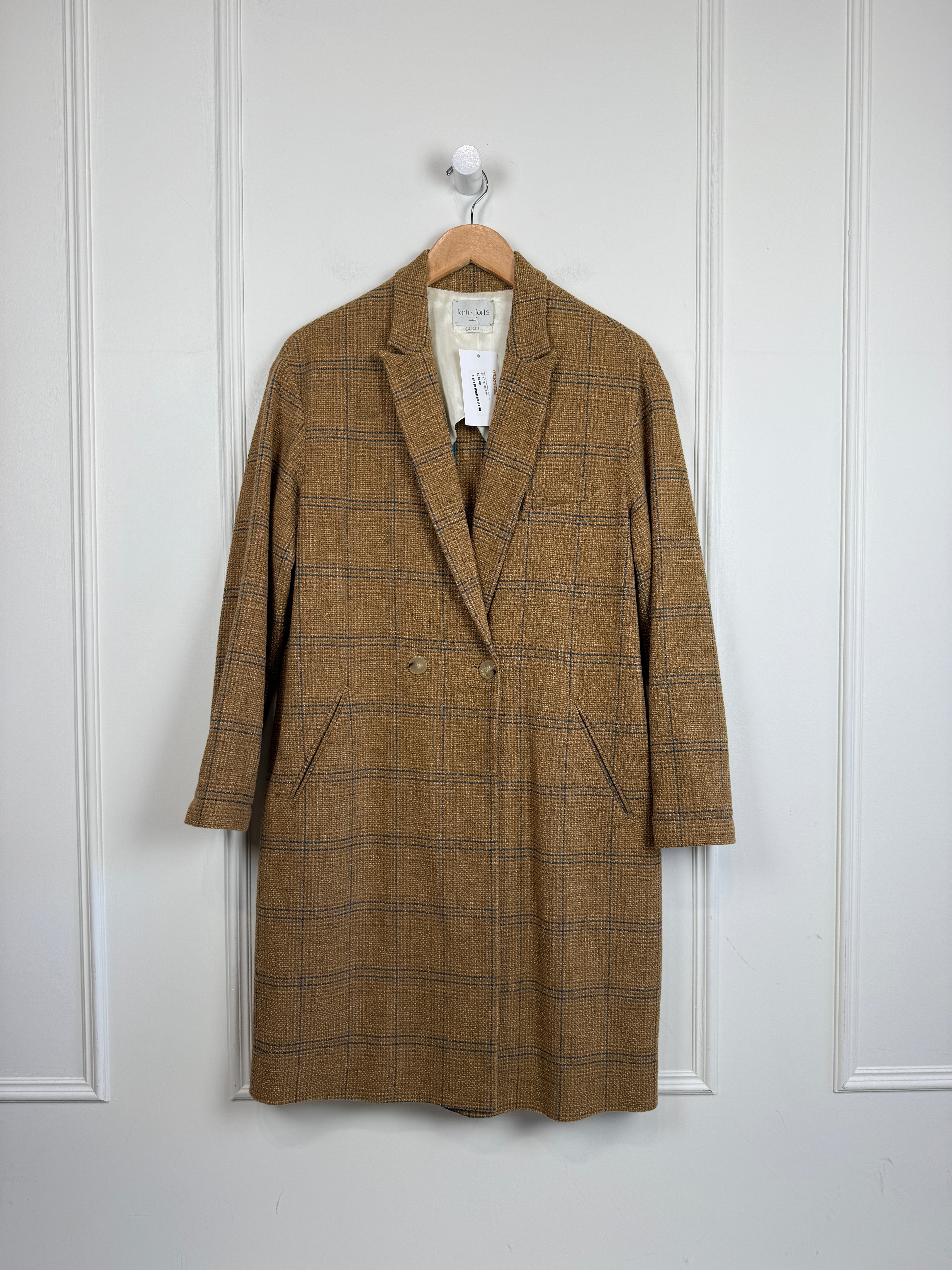 Forte Forte Plaid Wool/Cotton Coat (1/S)