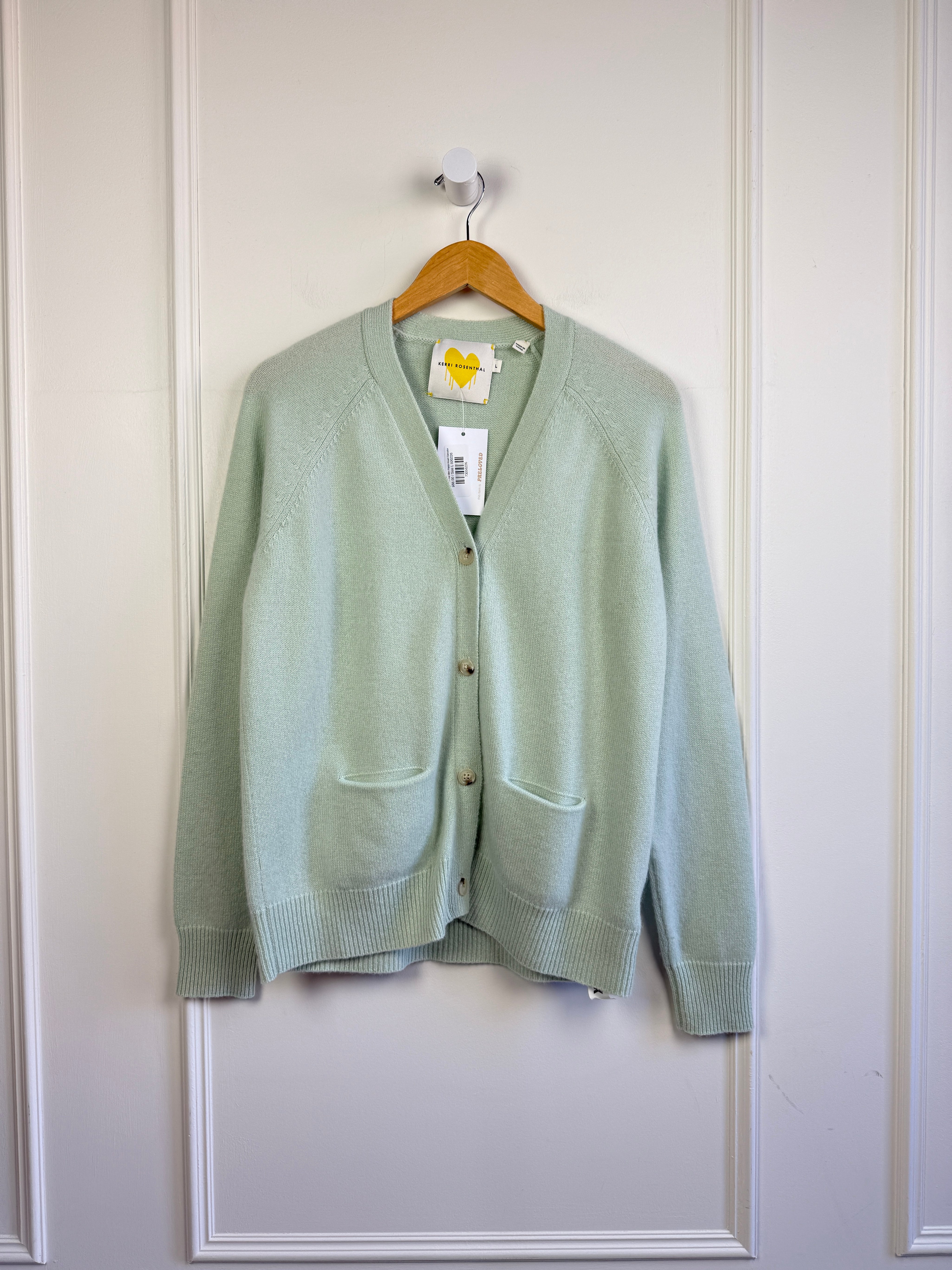 Kerri Rosenthal Mint Patch Heart Sweater (L)