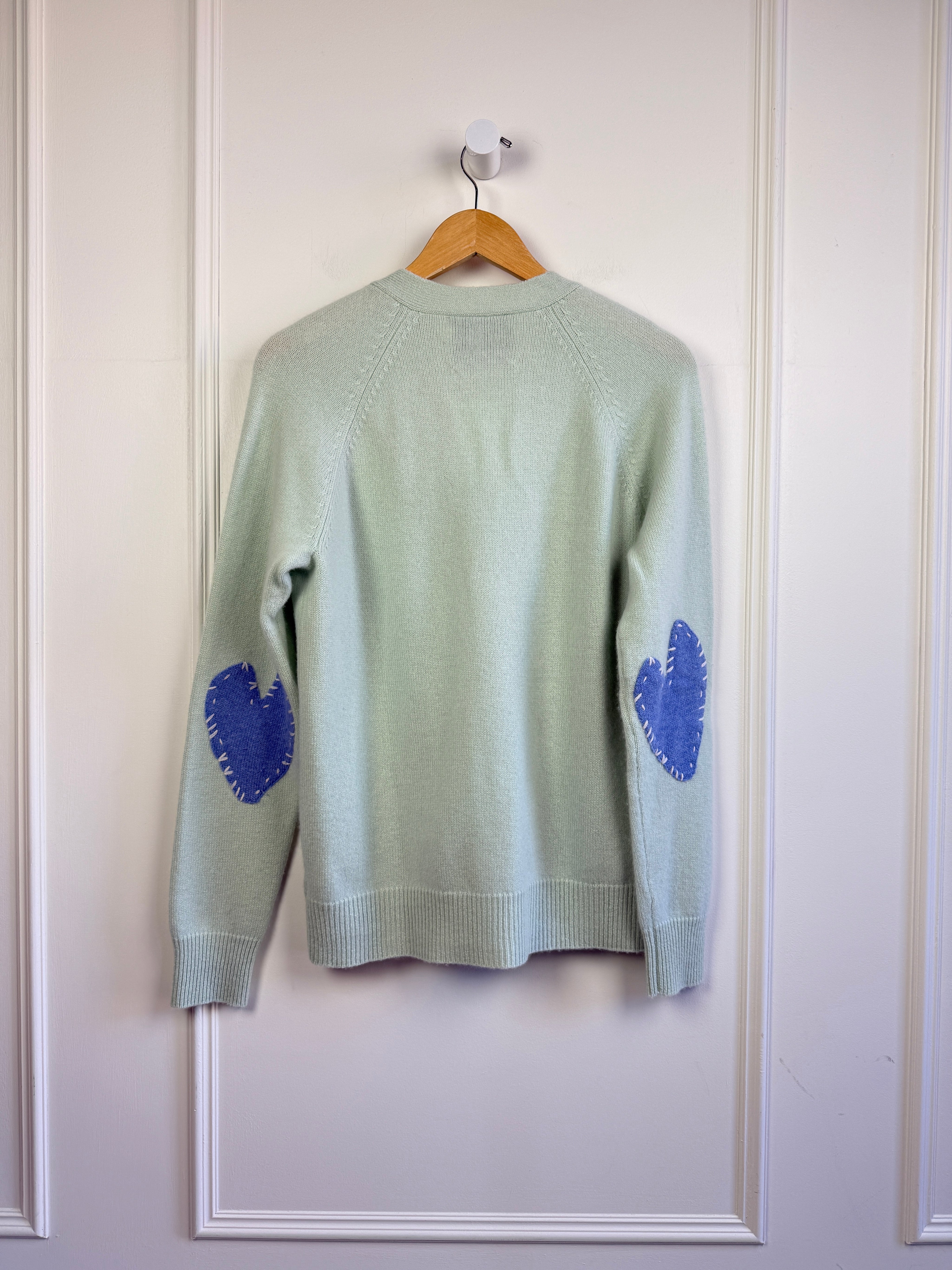 Kerri Rosenthal Mint Patch Heart Sweater (L)