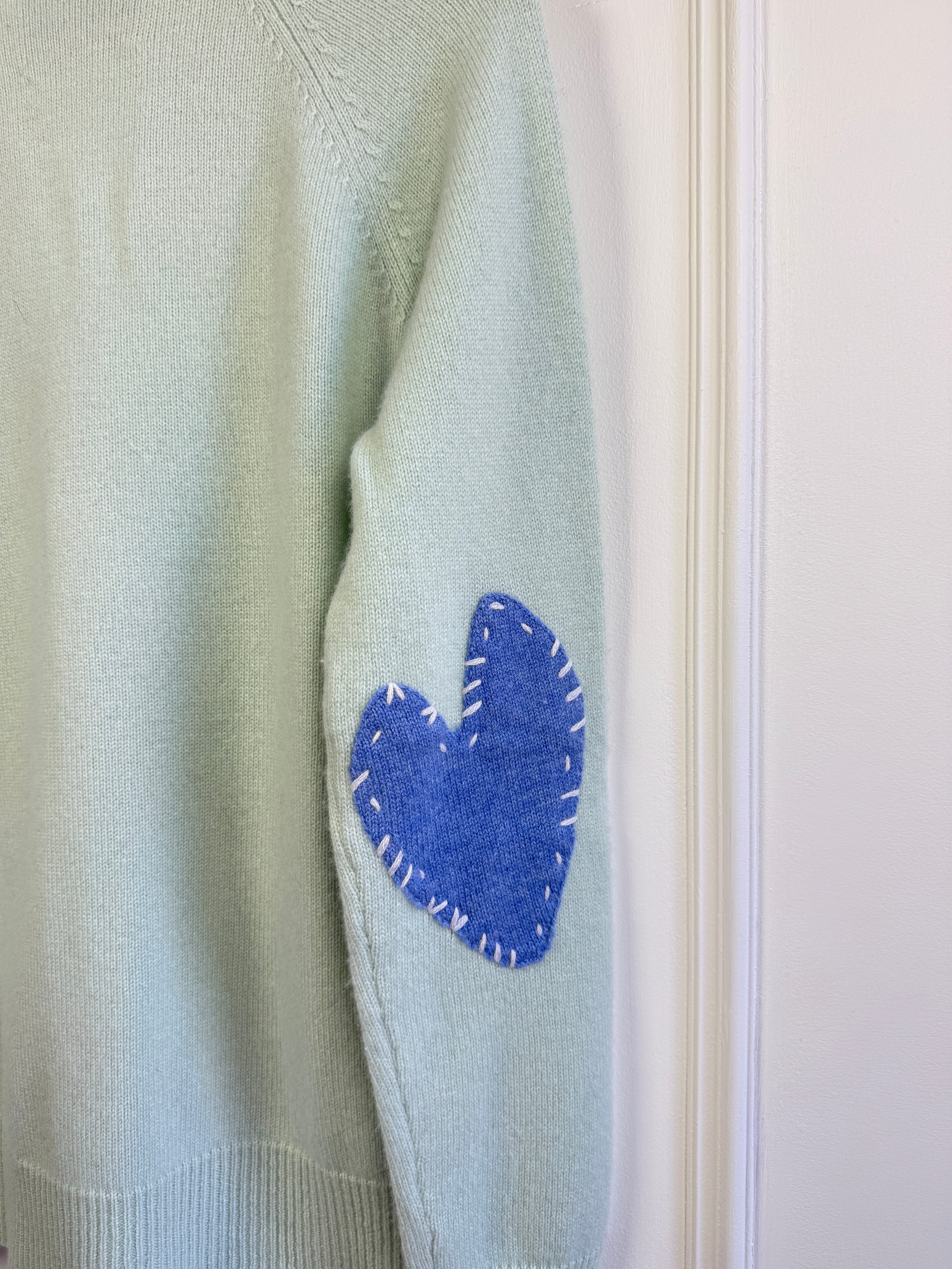 Kerri Rosenthal Mint Patch Heart Sweater (L)
