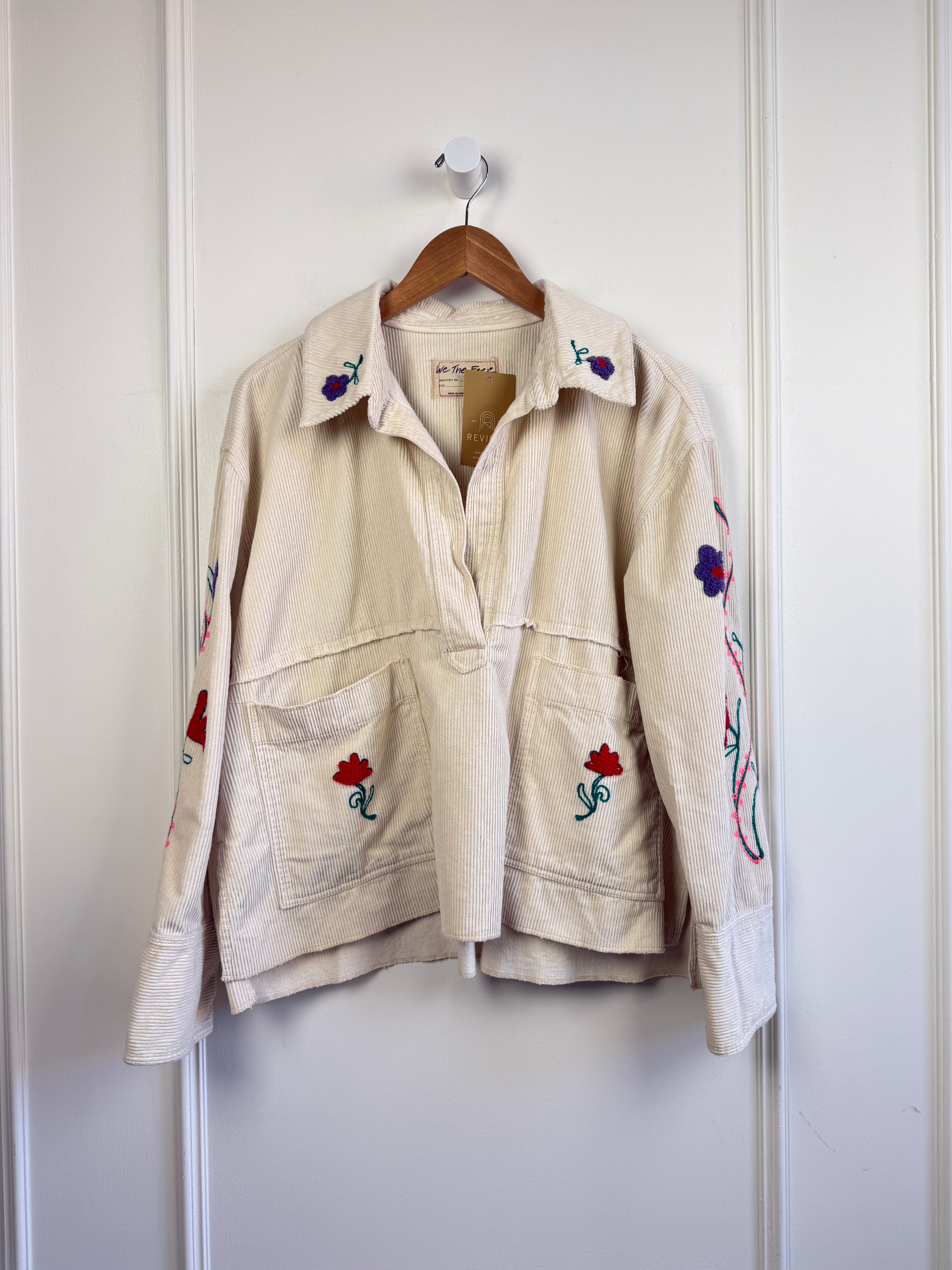 We The Free Embroidered Cord Pop Over Top (S)