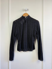 Sablyn Navy Knit Top (S)