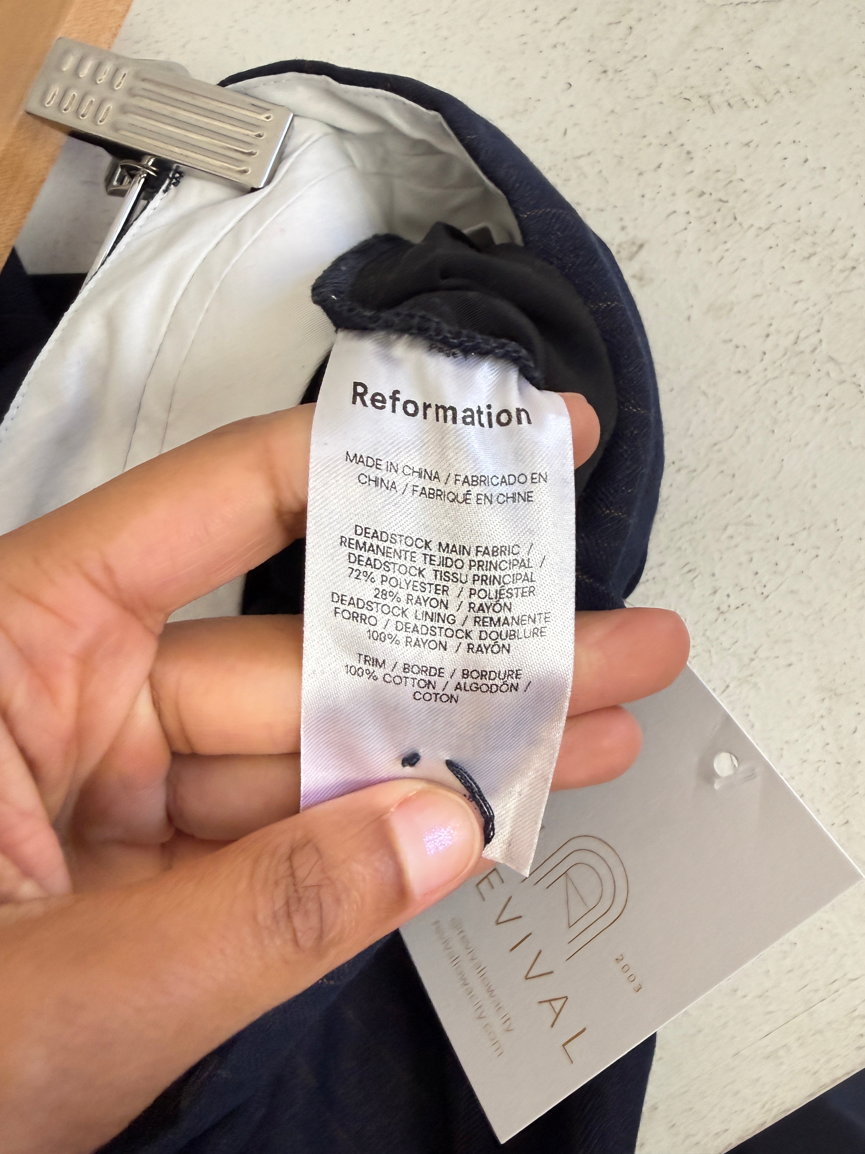 Reformation Navy Trousers (8/29)