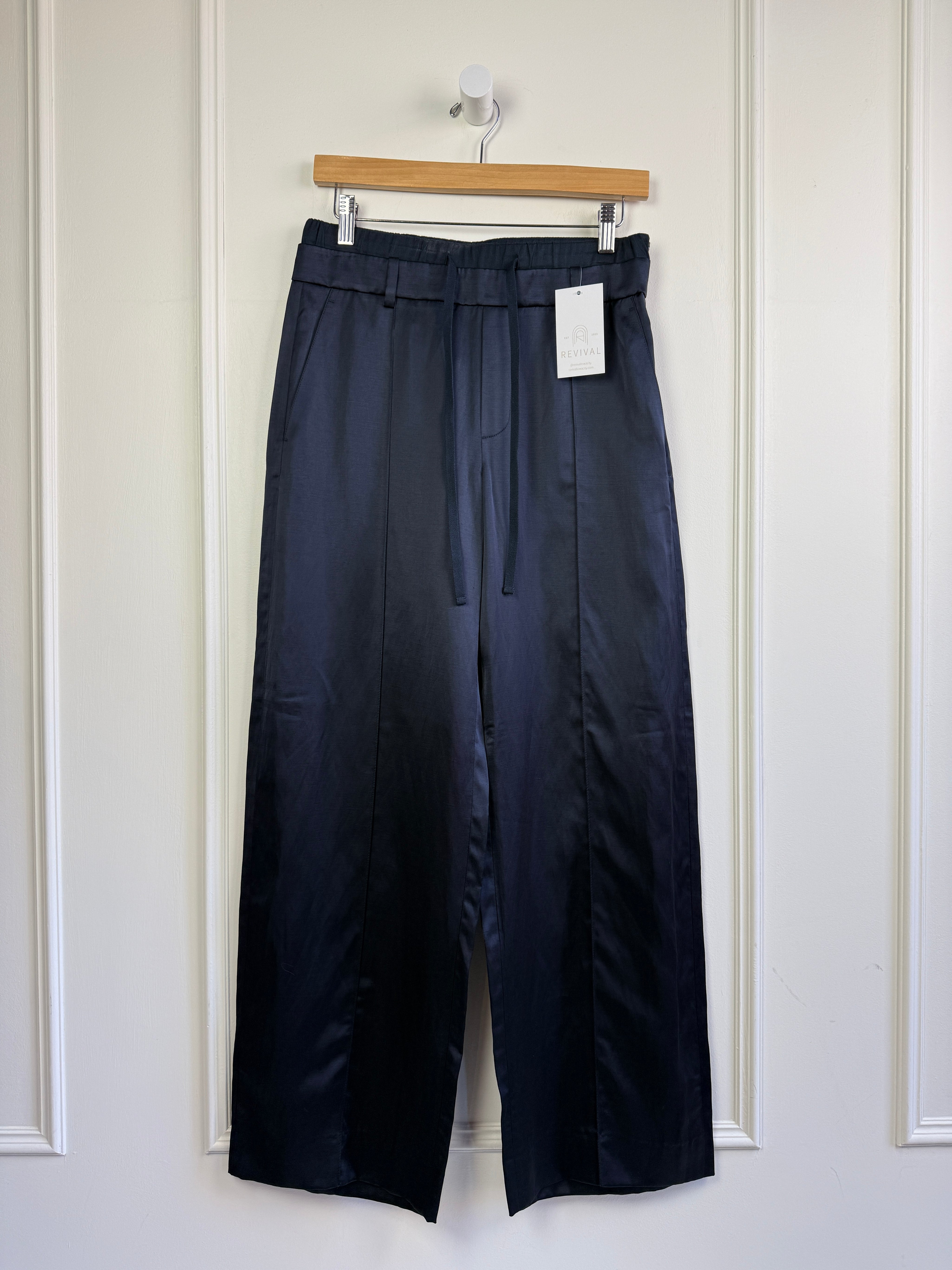 Vince Satin Navy Trousers (4/S)