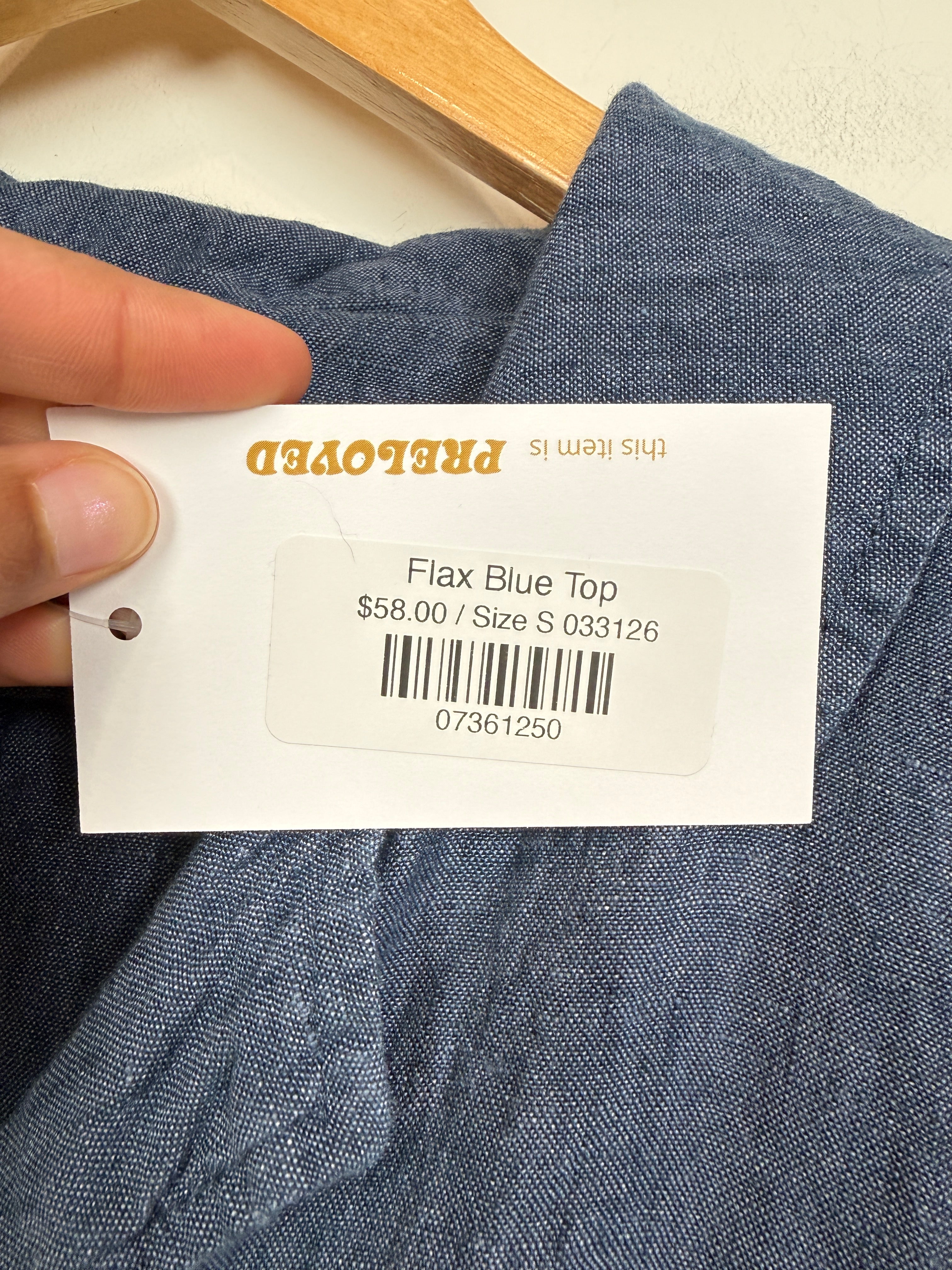 Flax Blue Top (S)