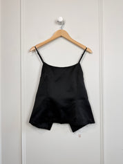 The Garment Black Satin Structured Tank (M)