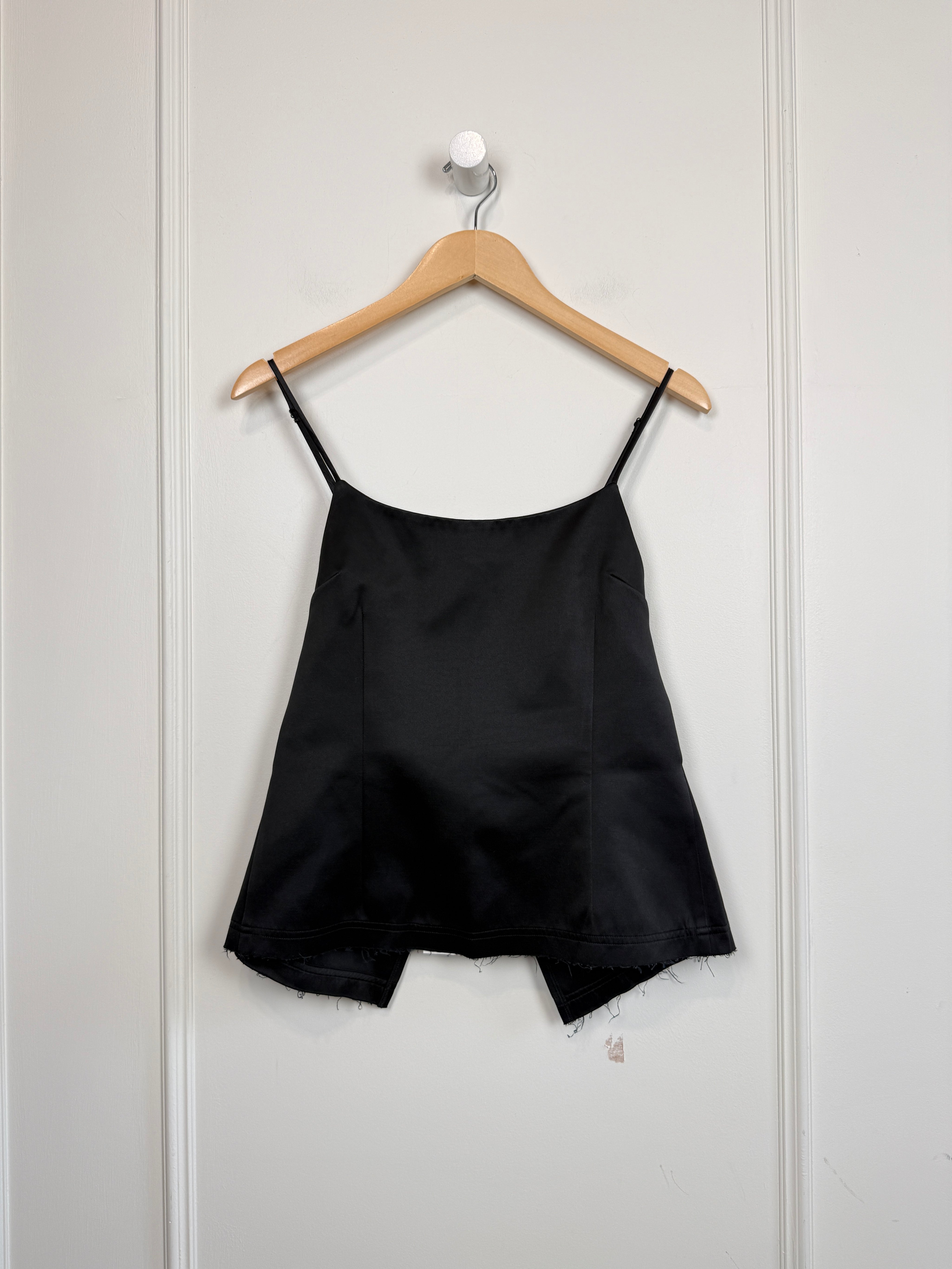 The Garment Black Satin Structured Tank (M)