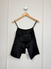 The Garment Black Satin Structured Tank (M)