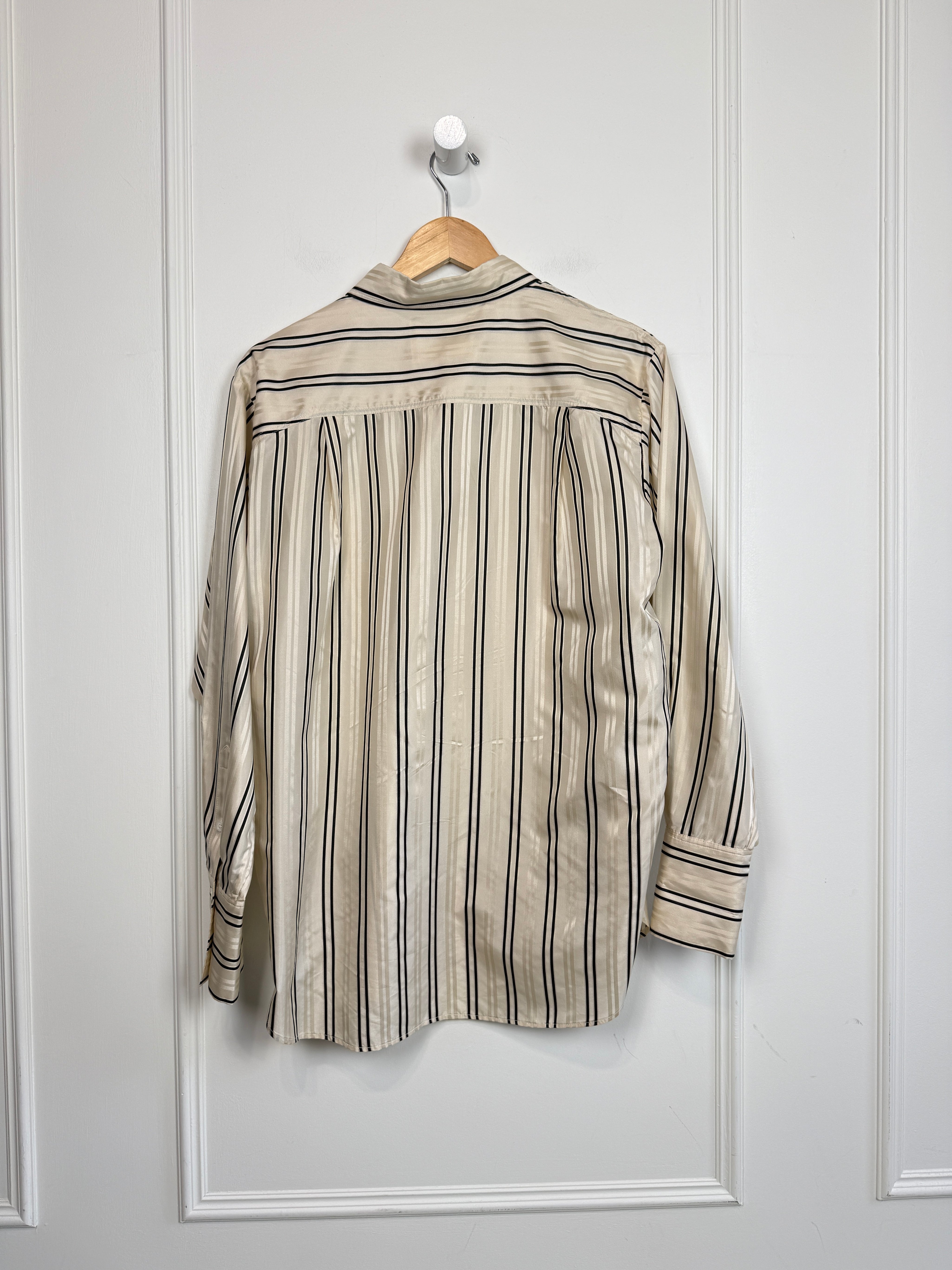 Frame Silk Striped Top (S)