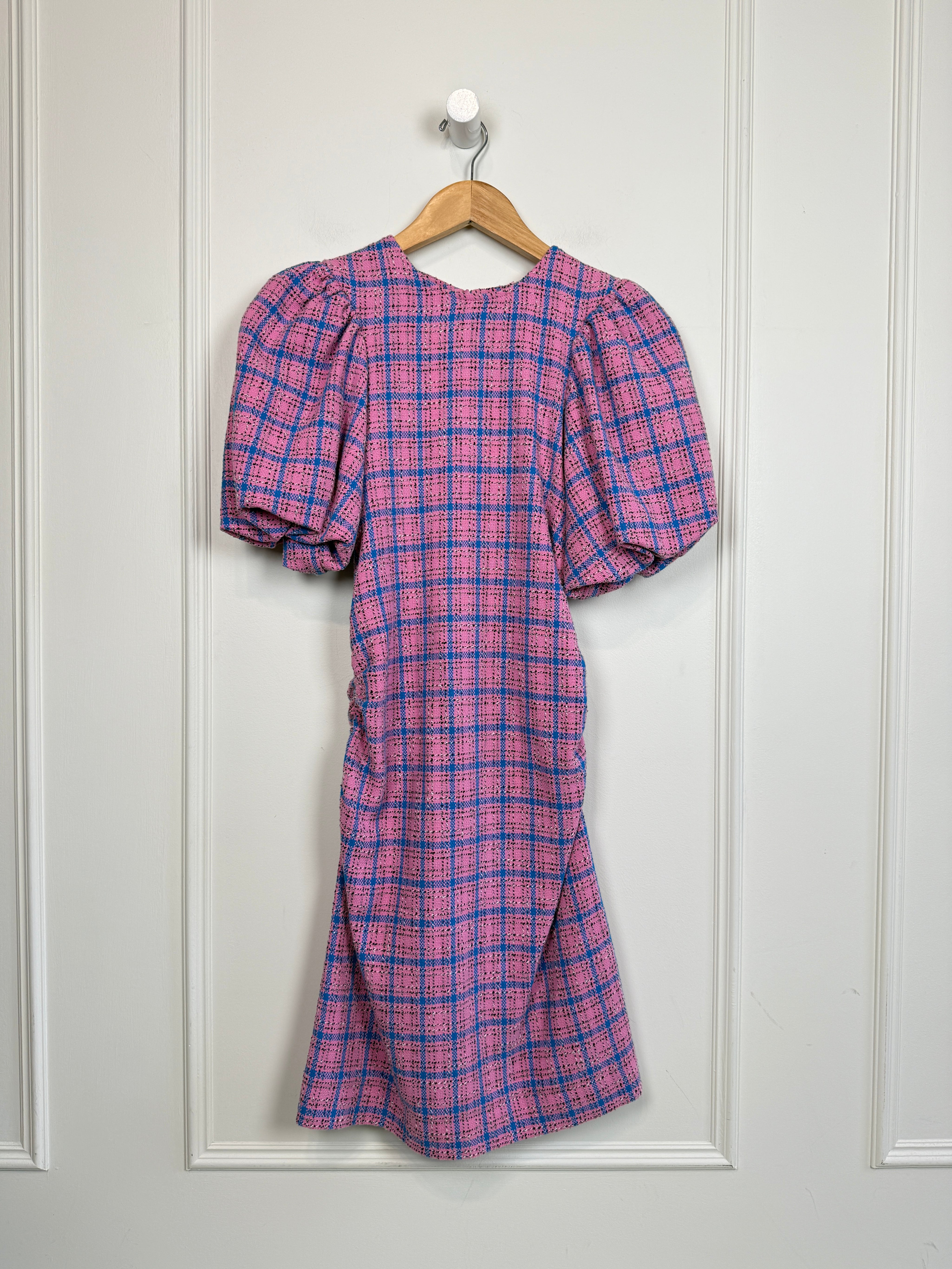 Ganni Pink Plaid Dress (38/S)