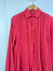 Free People Lace Button Up (XS)