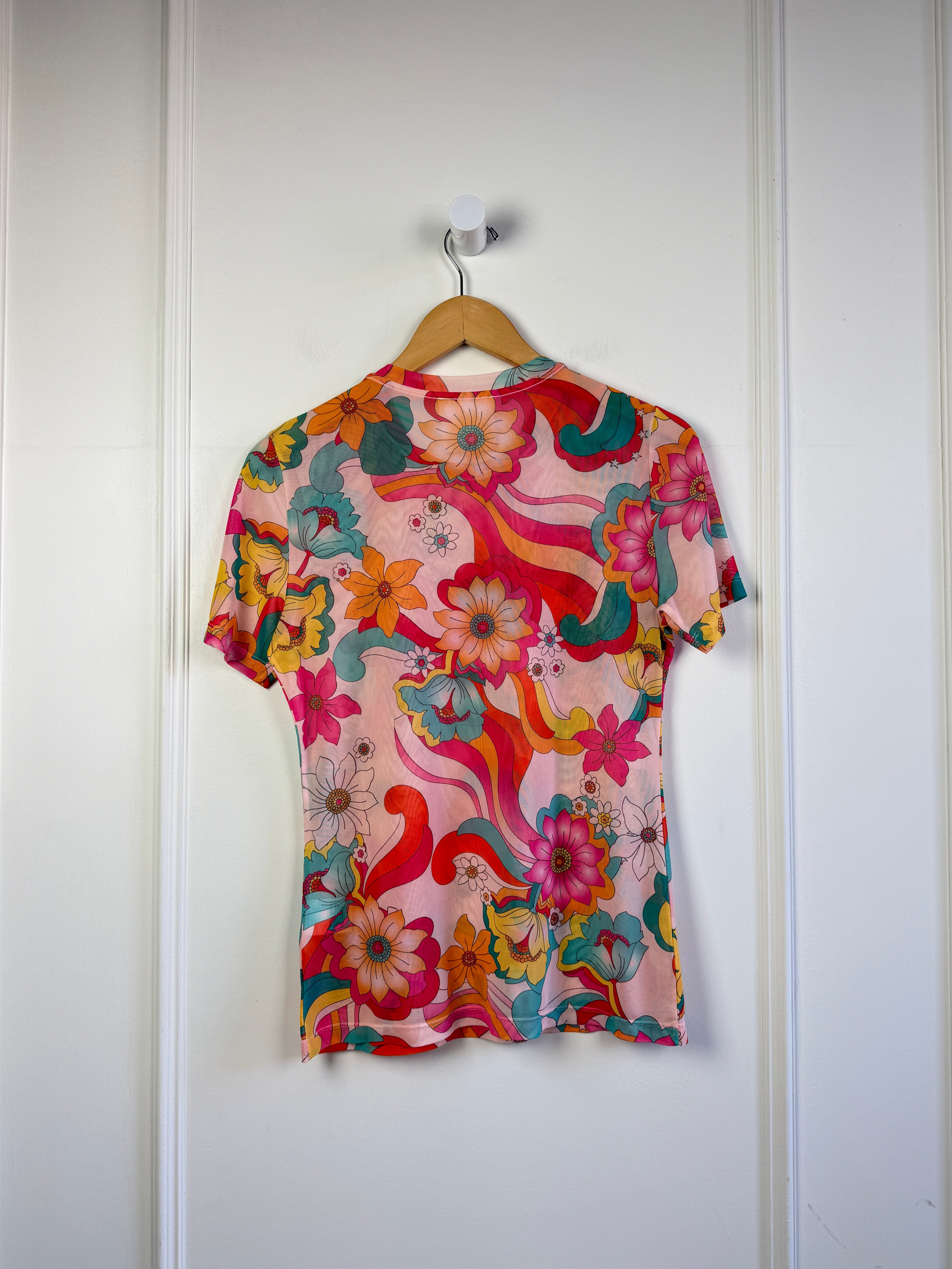 Jade by Johnny Was Floral Sheer Top (M)