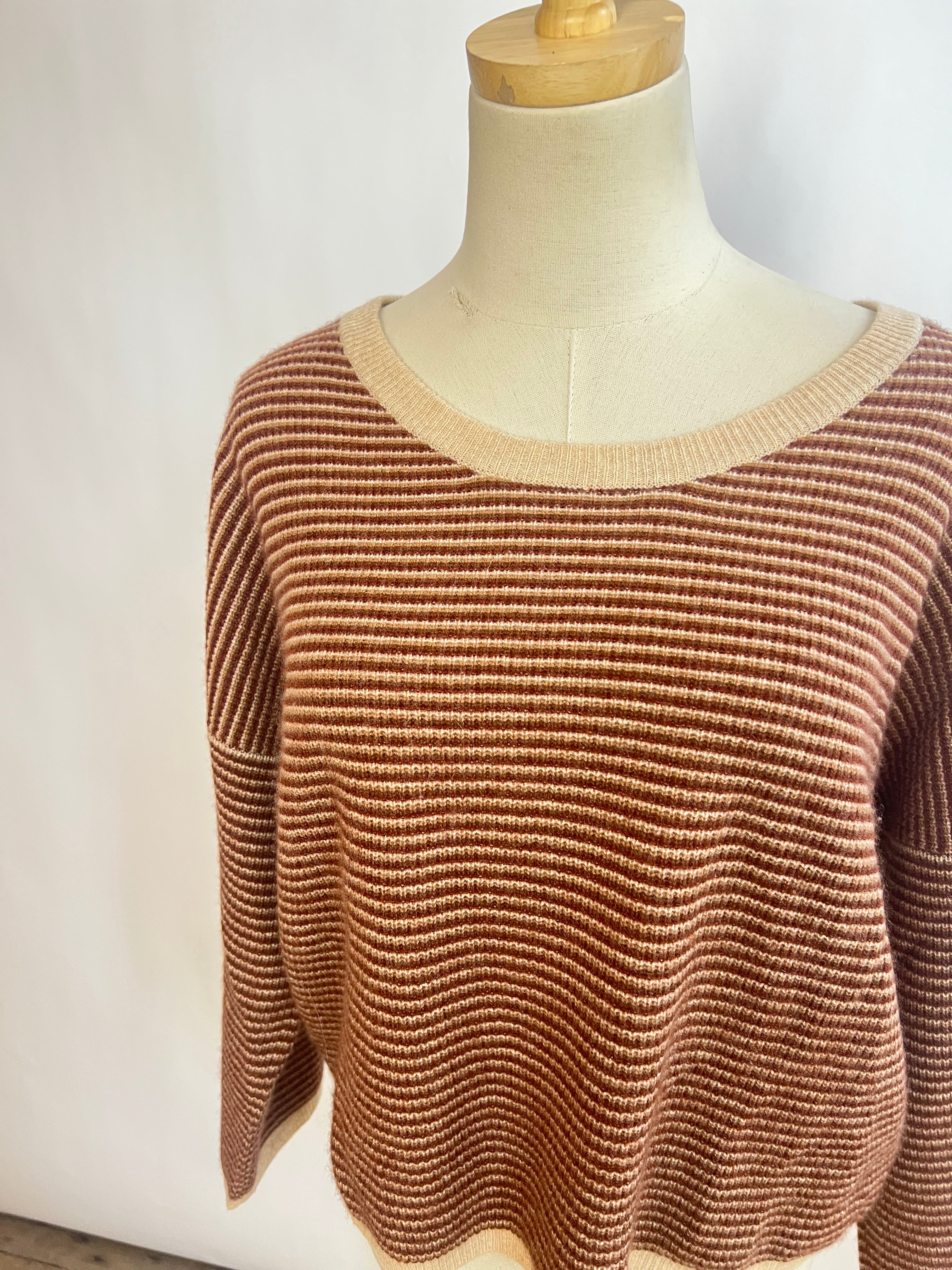 CRUSH Cashmere Striped Sweater (S/M)