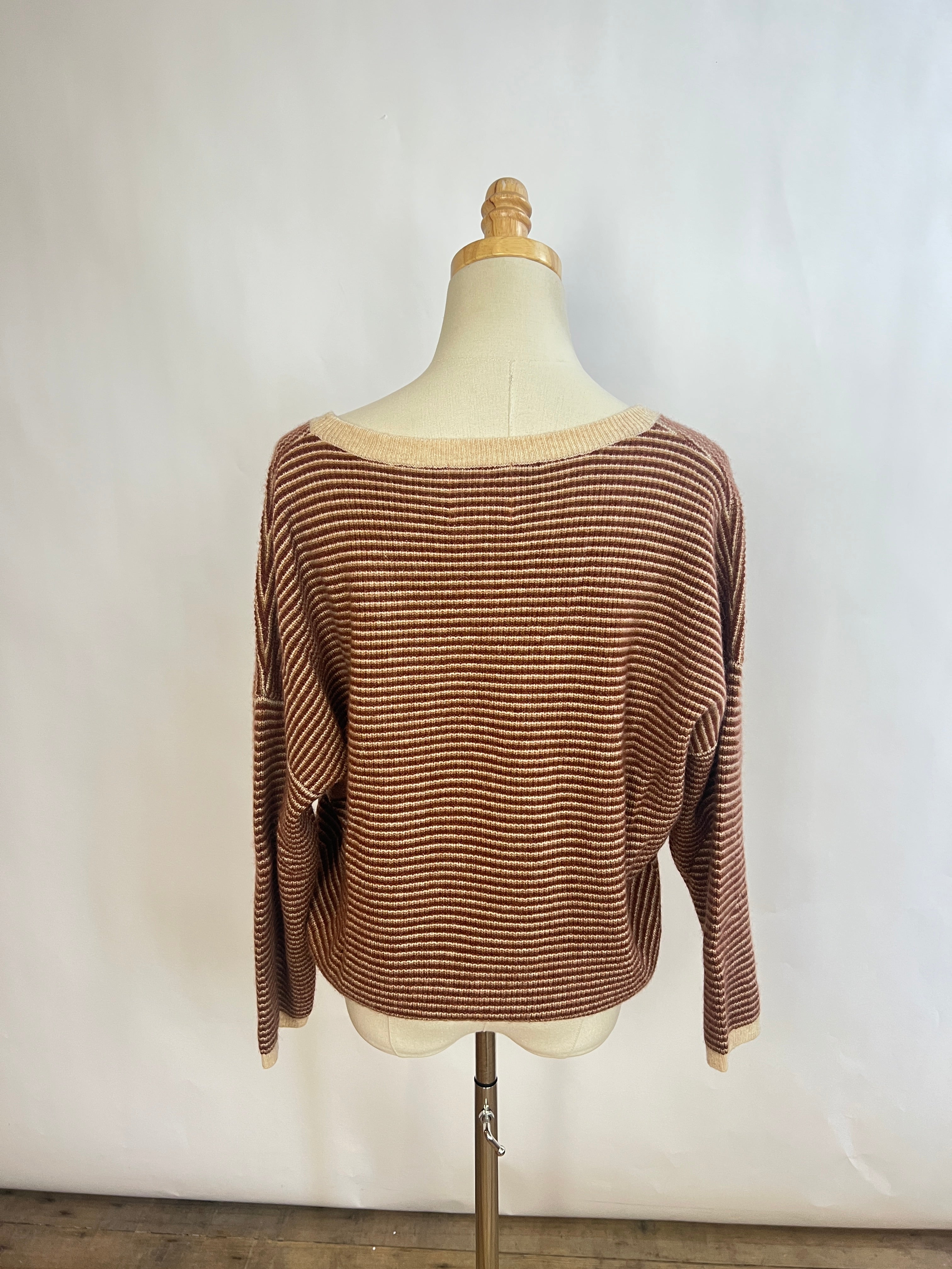 CRUSH Cashmere Striped Sweater (S/M)