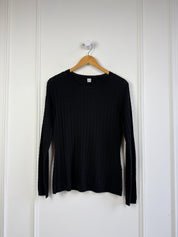 Toteme Mini Cable Merino Knit - Black (XL)