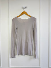 Charlie Beads The Stretch Long Sleeve Grey Tee (M)