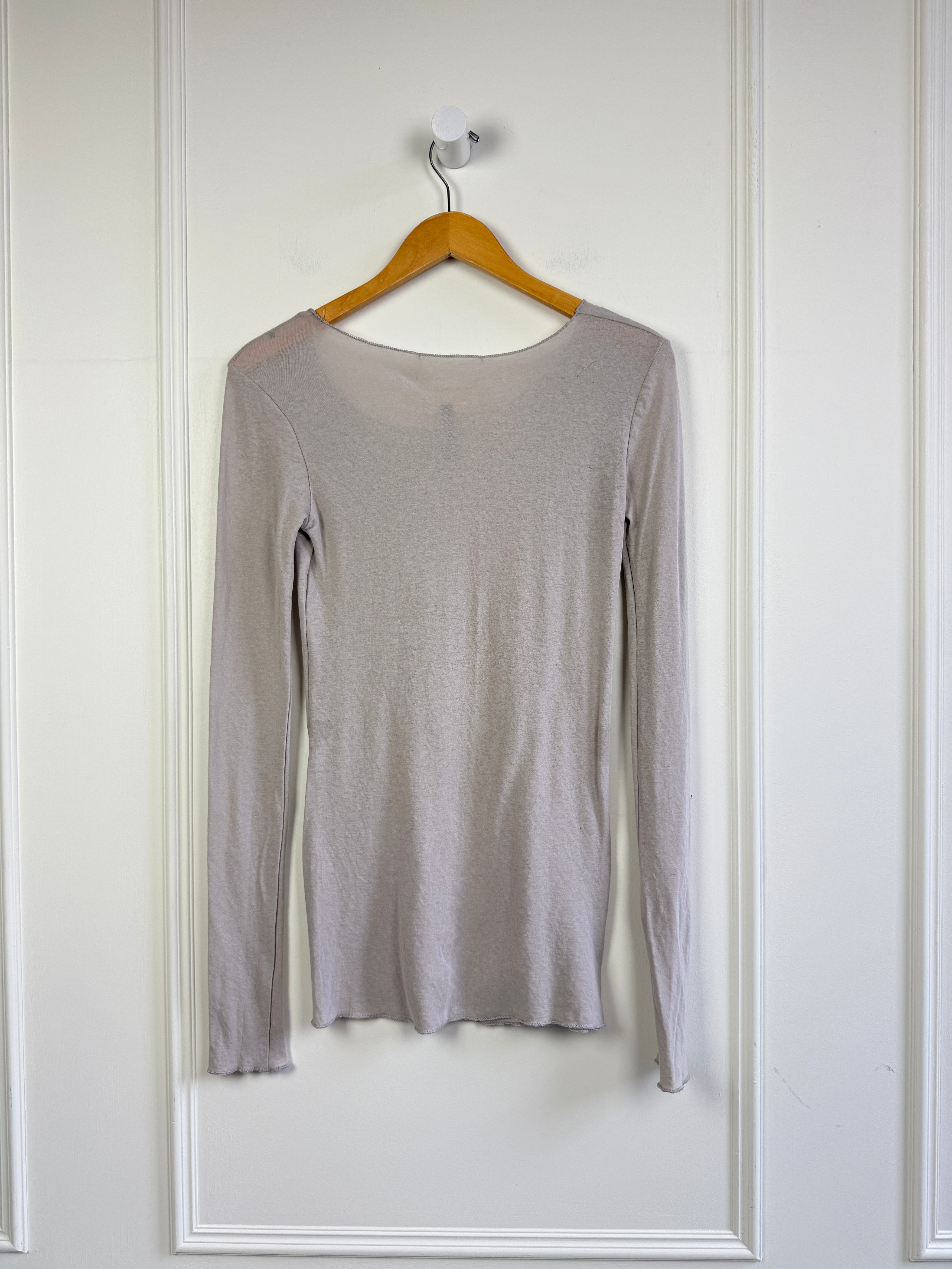 Charlie Beads The Stretch Long Sleeve Grey Tee (M)
