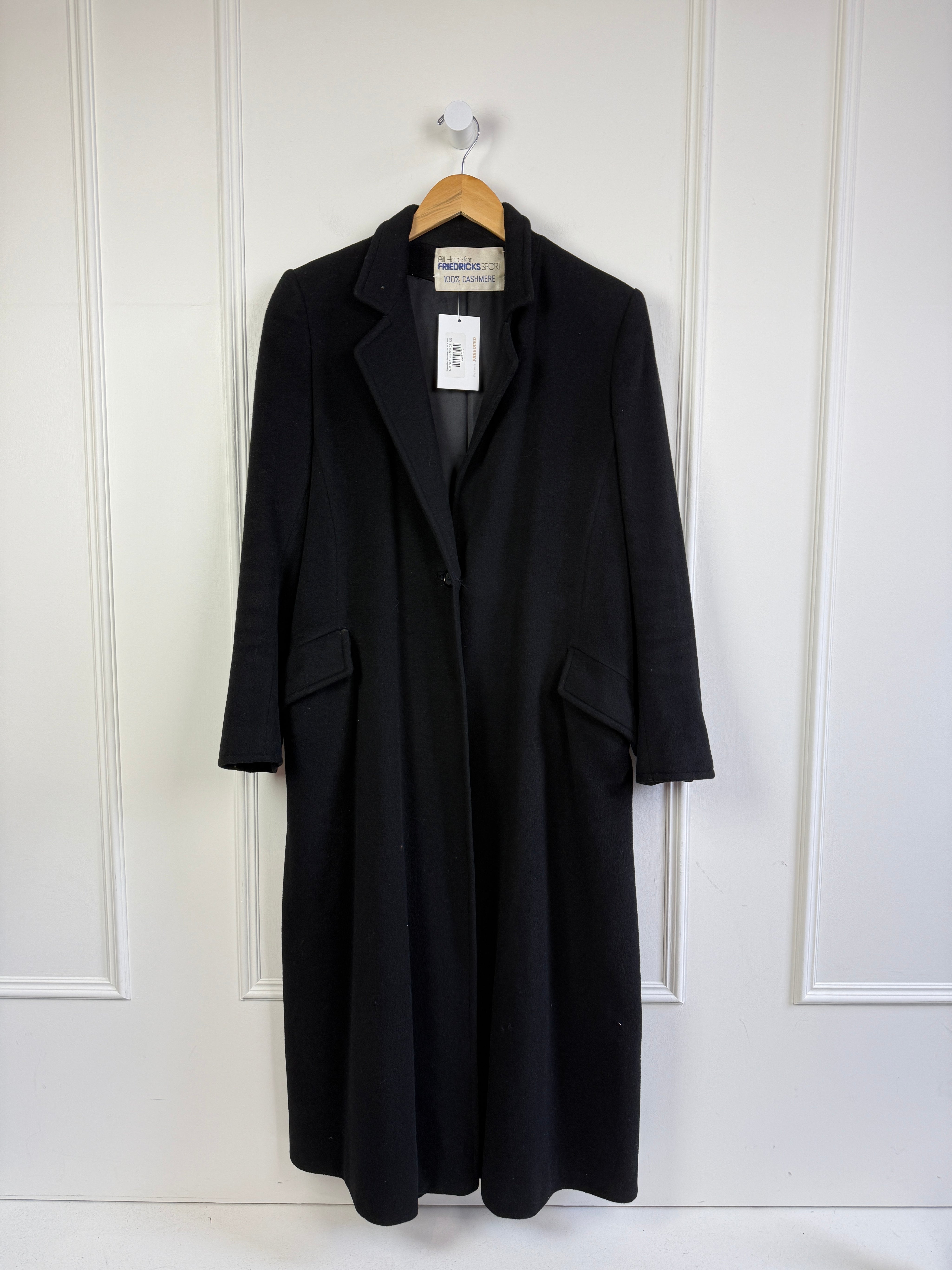 Vintage Black Cashmere Coat (S/M)